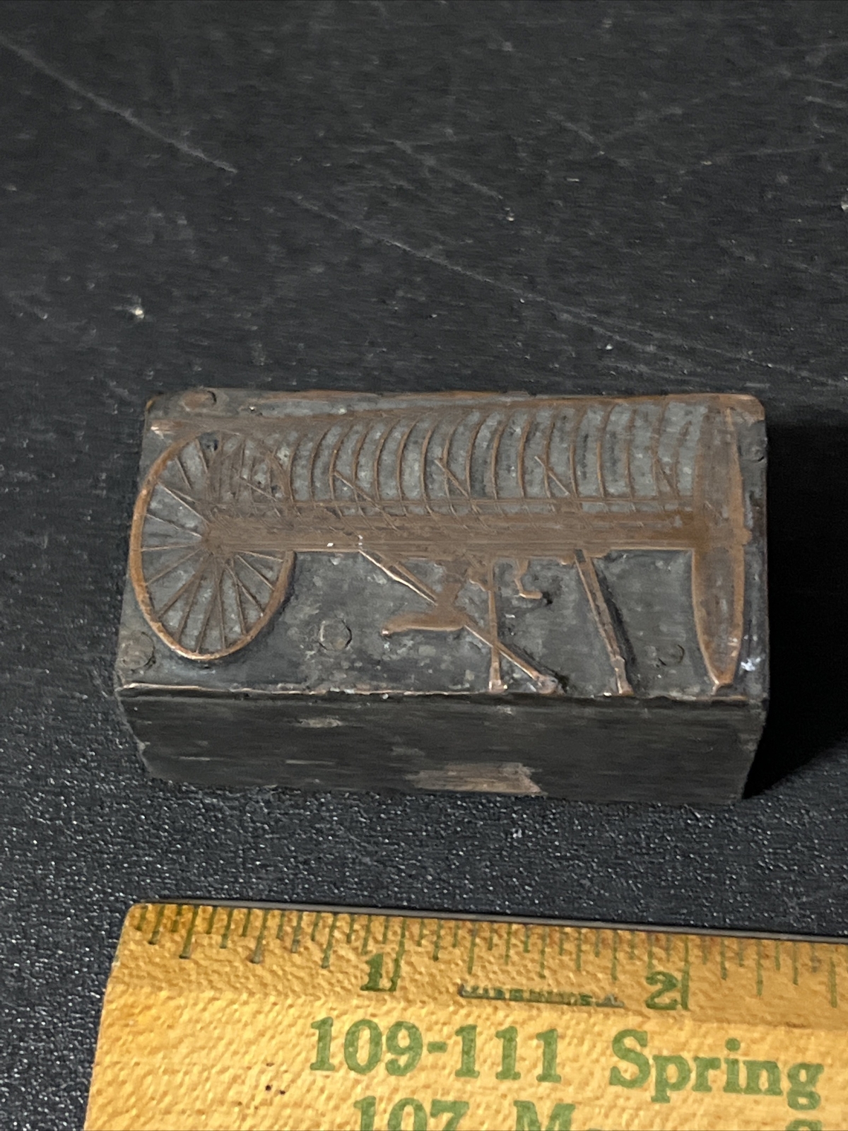 1880s Farm Implements Print Block