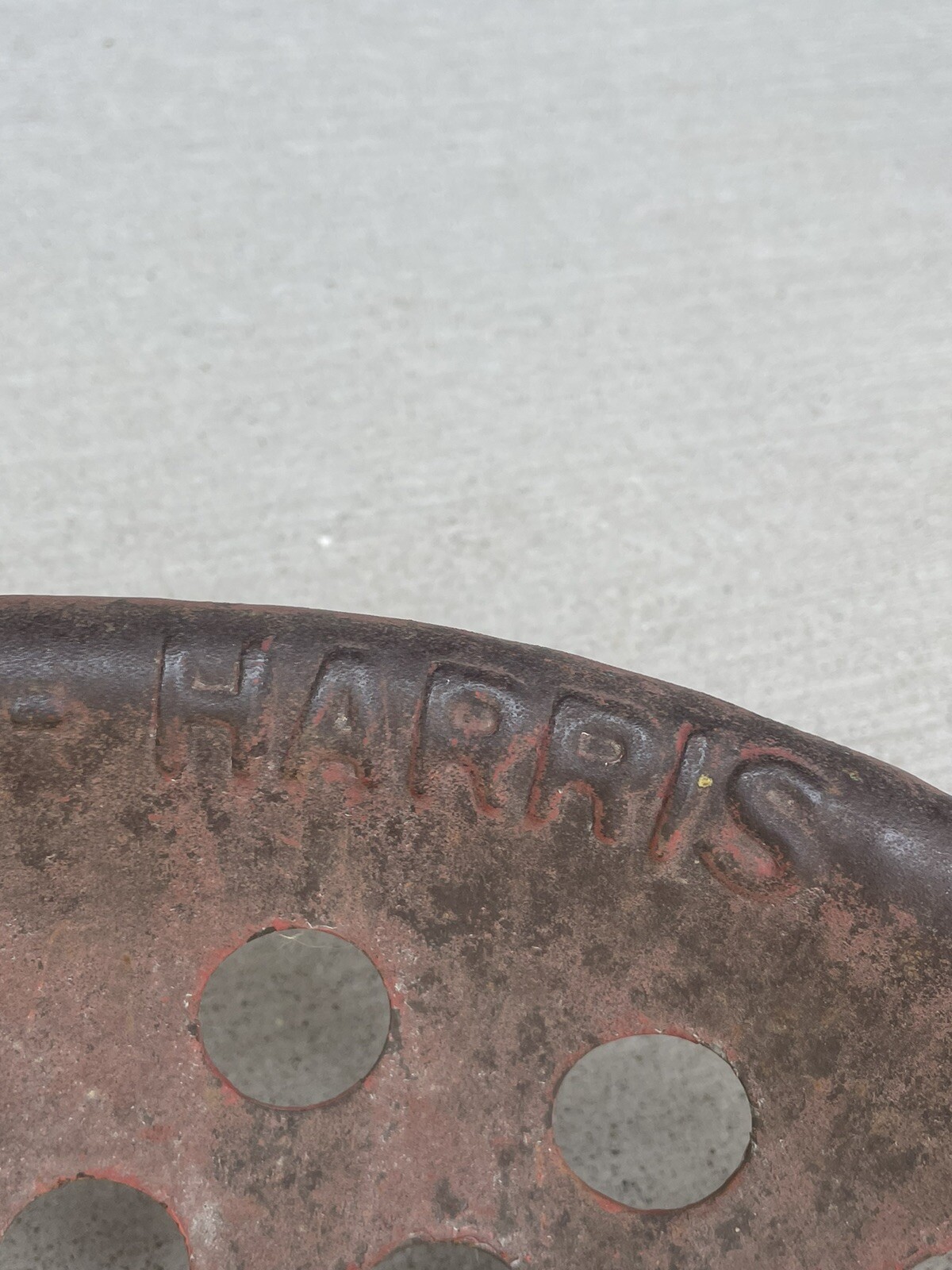 Vintage Massey Harris Tractor Seat Advertising Tin Embossed Massey Harris Parts