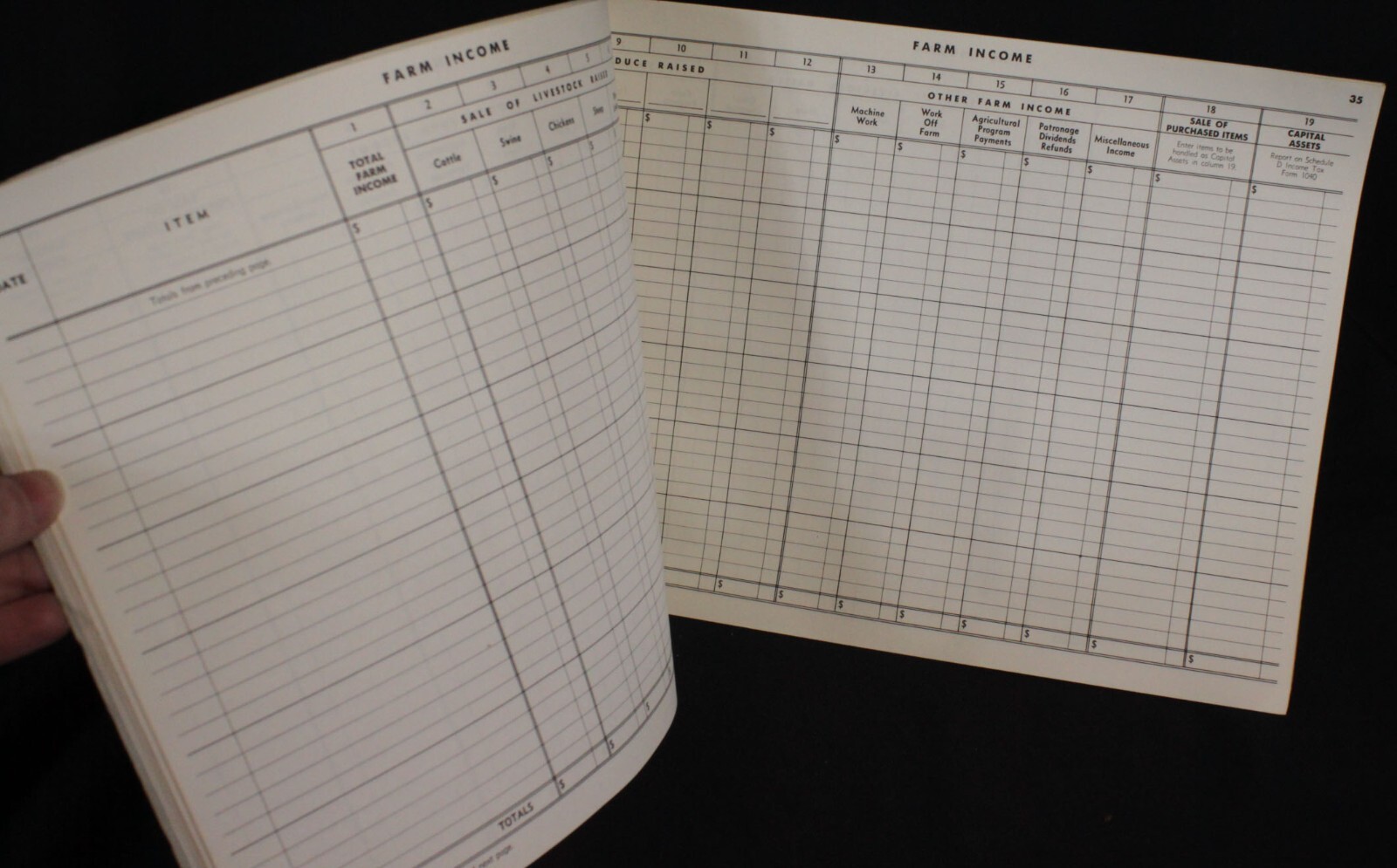Vtg Michigan State College Farm Tax Record Book Huron Co State Bank Harbor Beach