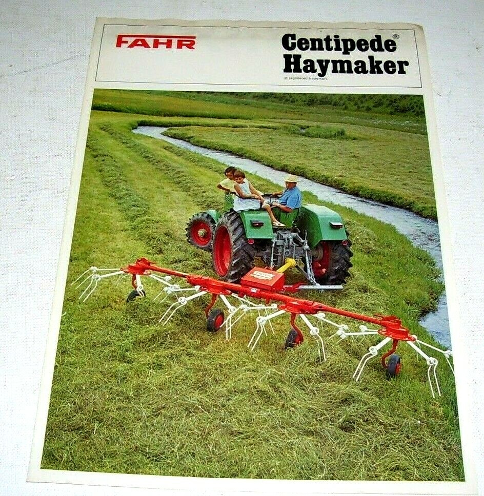 FAHR CENTIPEDE HAYMAKER COLOR SALES BROCHURE, ORIGINAL
