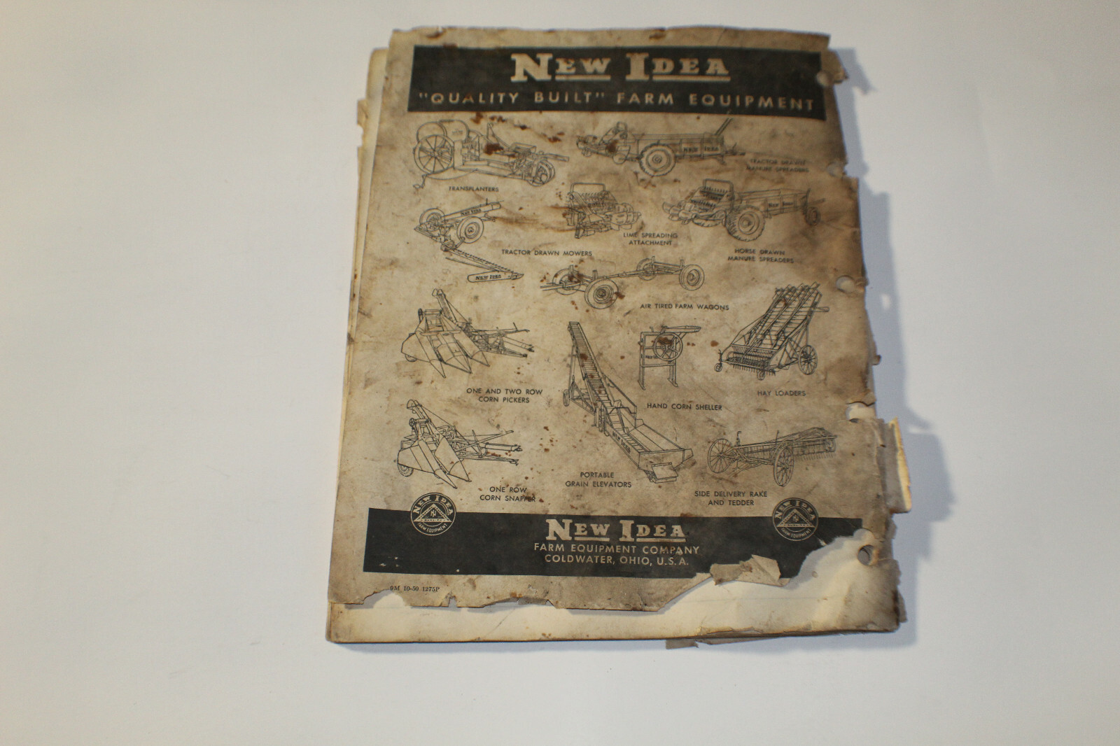 New Idea No.P-155 One Row Corn Picker Repair List Dealer User Instructions