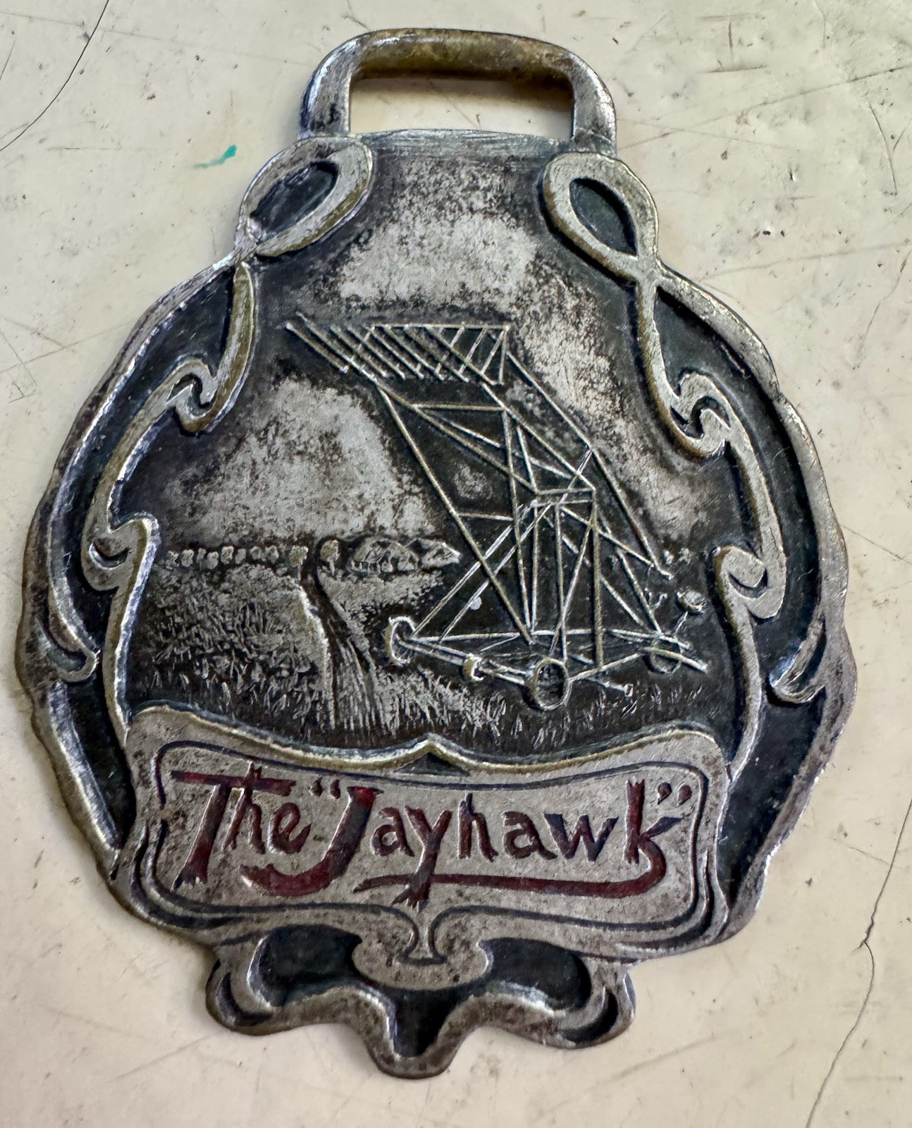 Vtg F Wyatt JAYHAWK Salina Kansas WATCH FOB Hay Stacker TRACTOR ku Advertising