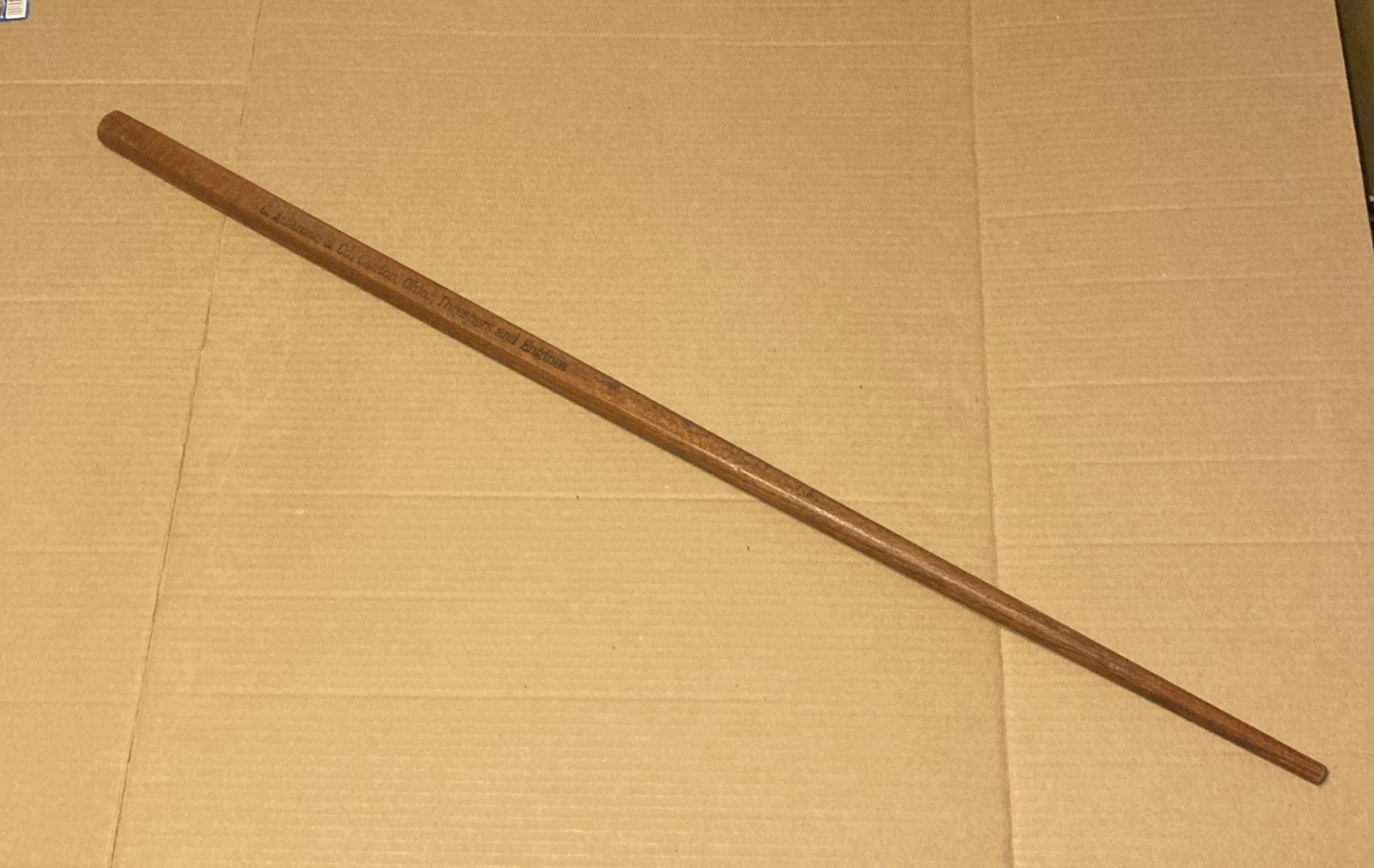 ANTIQUE C AULTMAN & CO CANTON OHIO THRESHERS AND ENGINES ADV WALKING STICK