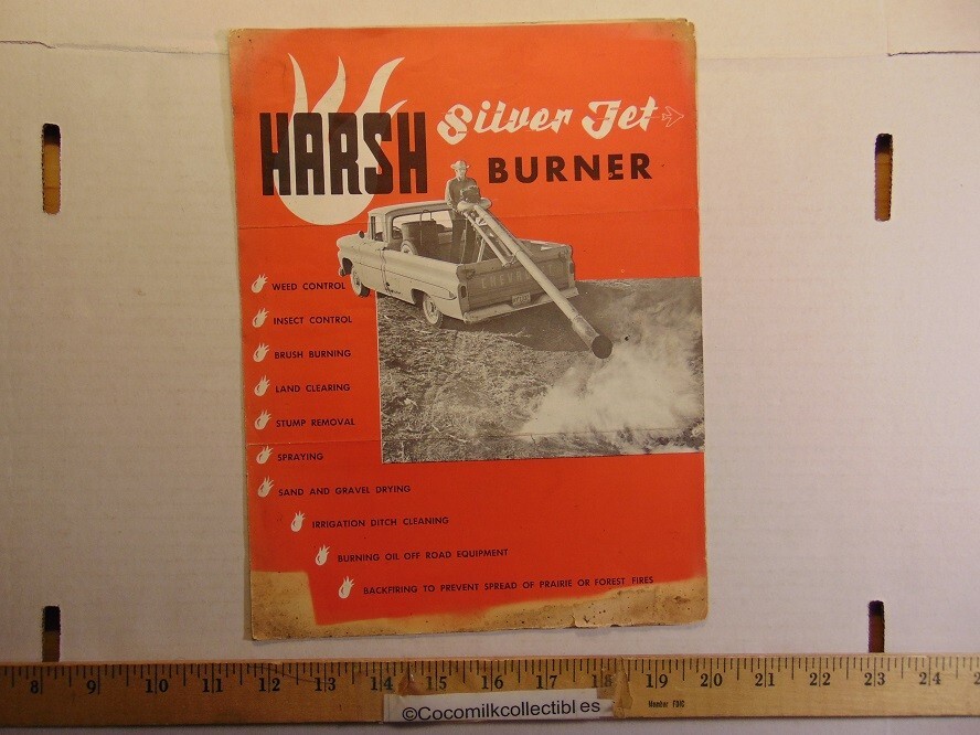 Vintage Harsh Silver Jet Burner Sales Brochure