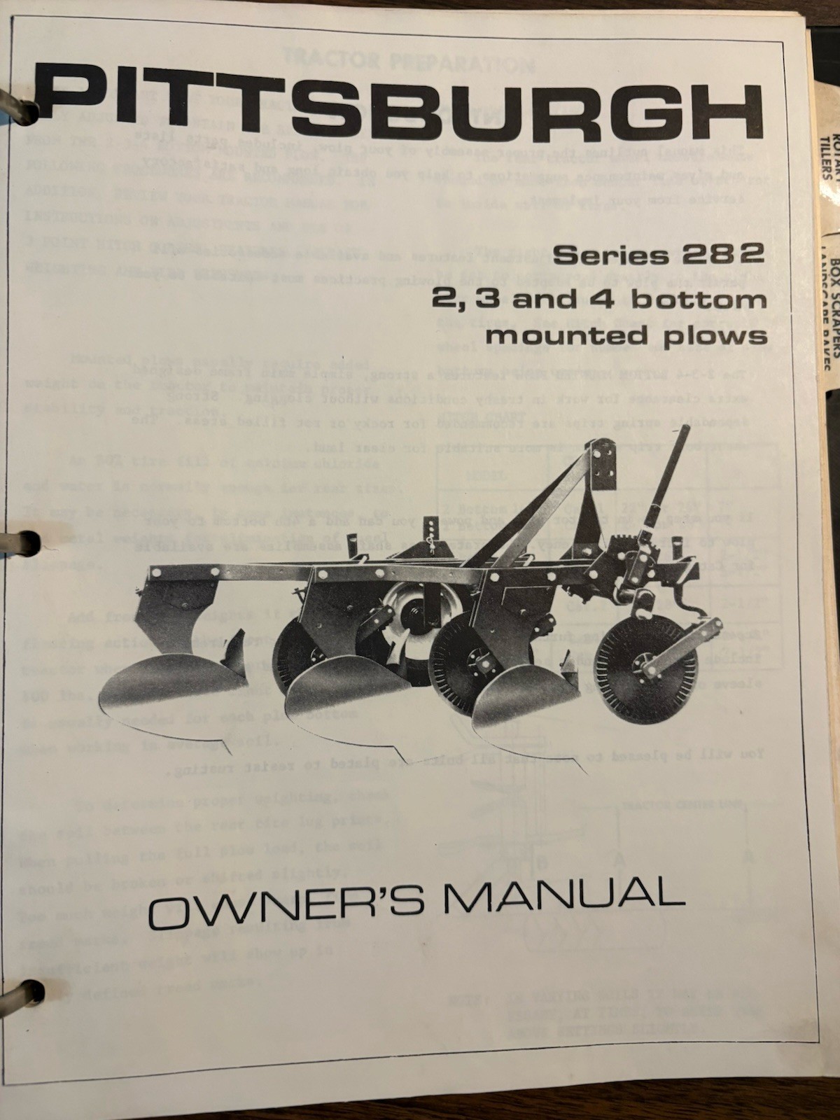 Taylor/Pittsburgh Farm Implements Brochures And Parts List