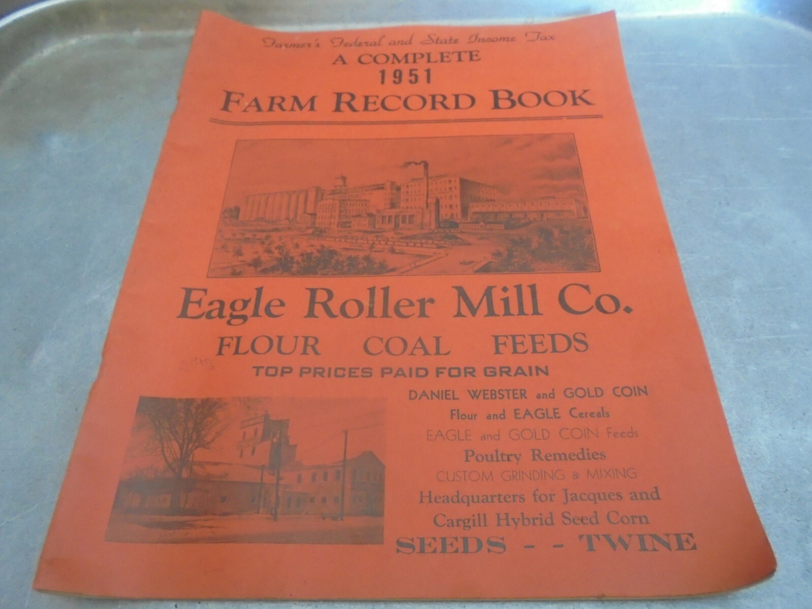 Vintage 1951 Farm Record Book Eagle Roller Mill Co.