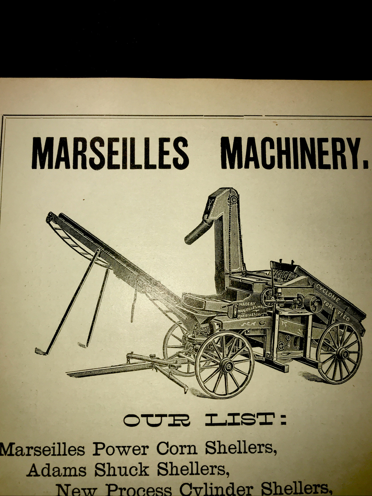 1898 Marseilles Farm Machinery Advertising – Canton – Illinois