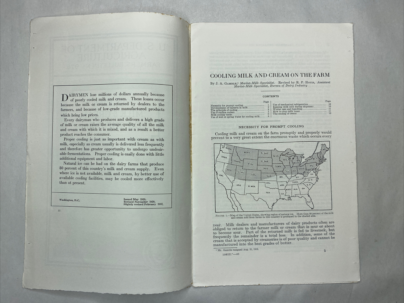 1940 USDA Farmers&rsquo; Bulletin No. 976 Cooling milk and cream on the farm