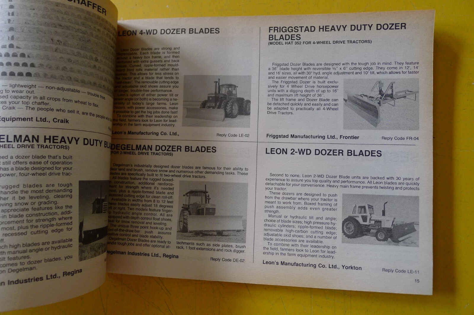 SASKATCHEWAN Implement Buyers Guide 1983 Catalog Farm Agriculture Industrial