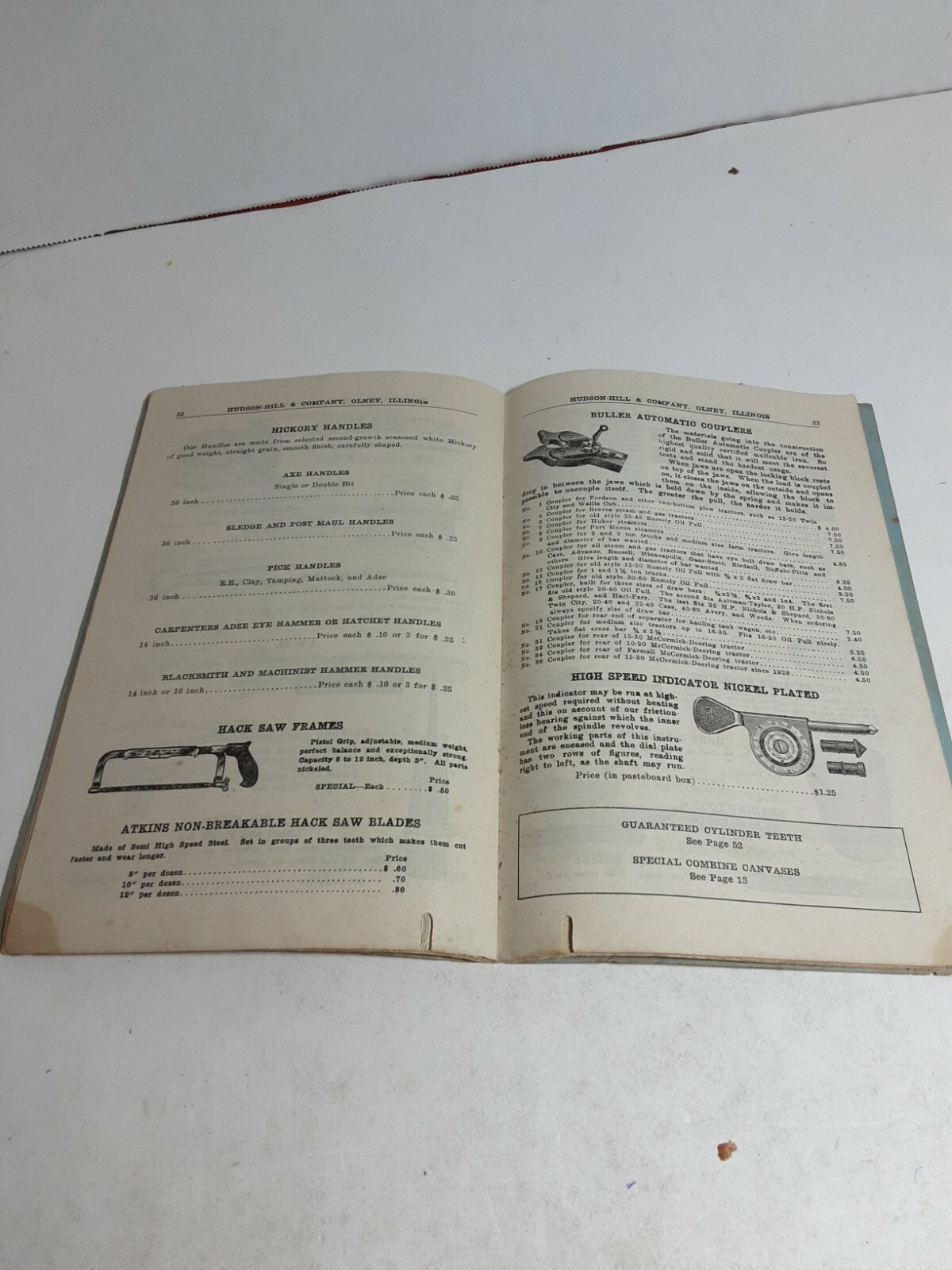 1937 Hudson – Hill & Co Thresher And Mill Supply Catalog
