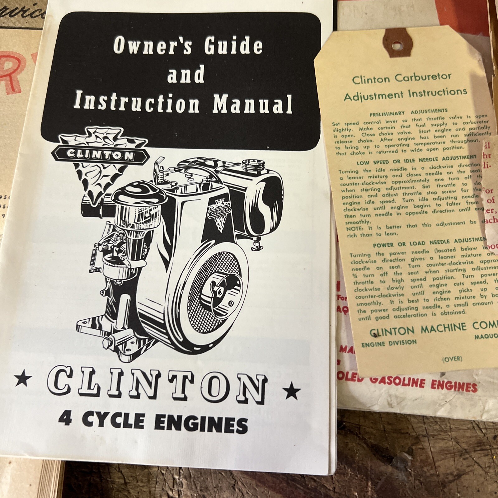 Clinton Light Weight 4 Cycle Engines literature 2 bundles