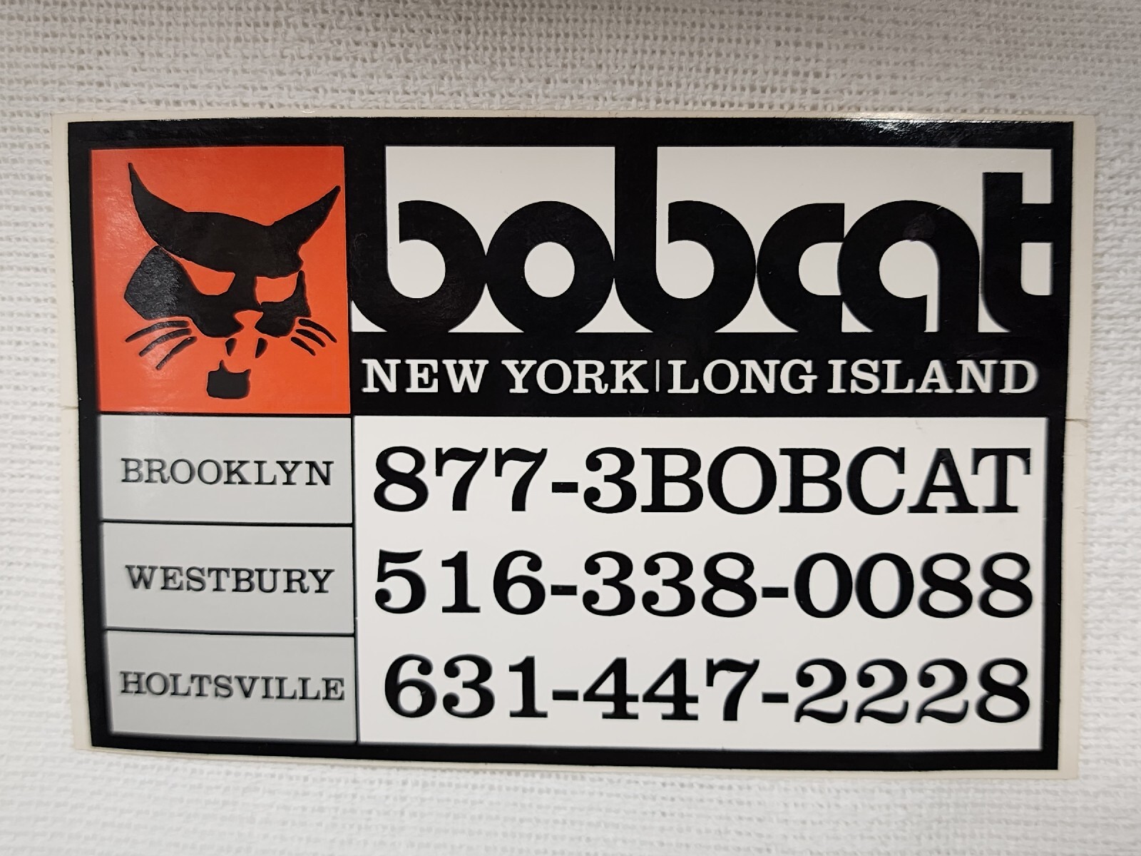 Vintage Bobcat Advertising Sticker Construction Landscaping Heavy Equipment 4×6&Prime;