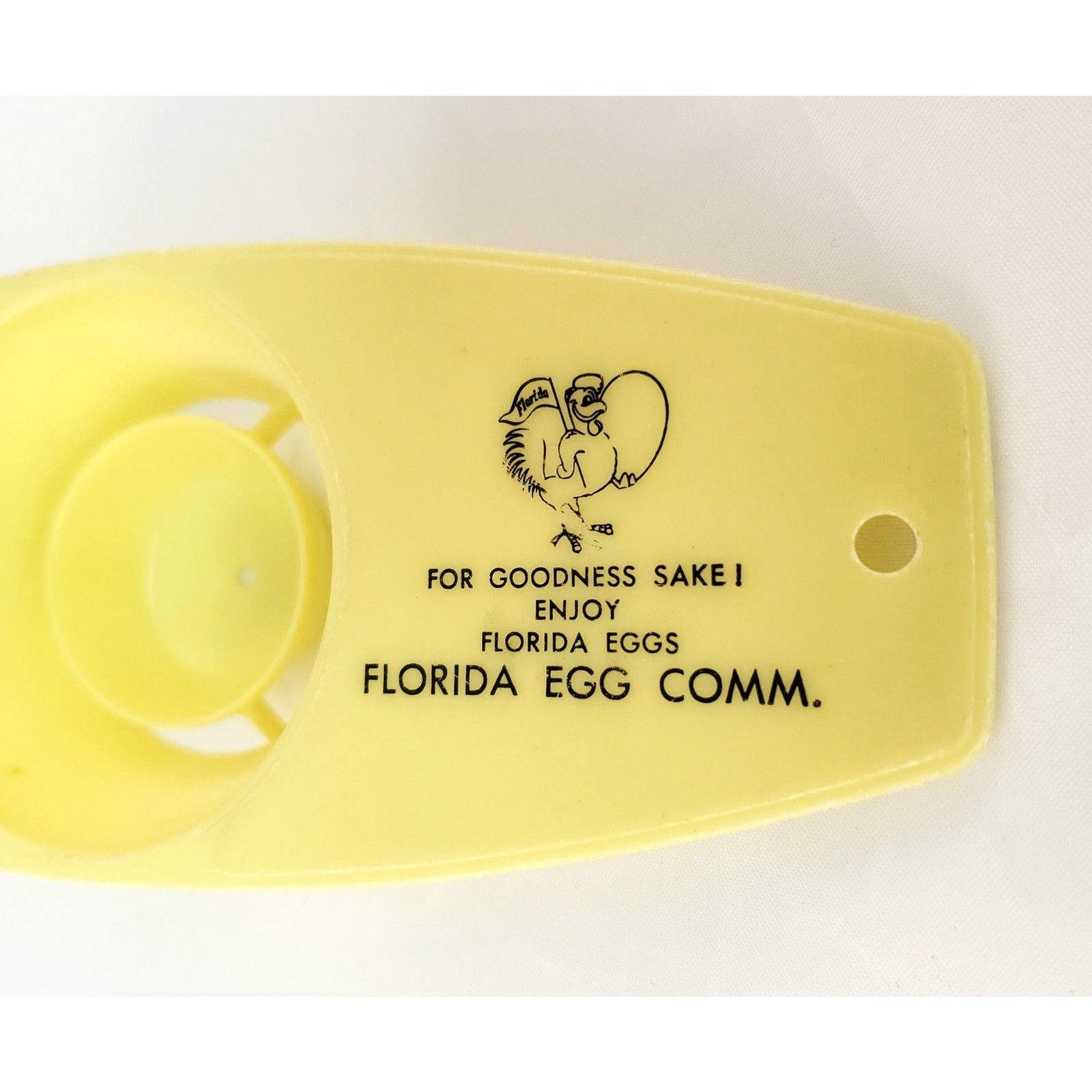 VINTAGE 1950s Yellow EGG YOLK SEPERATOR Florida Advertising Goodness Sake Joy