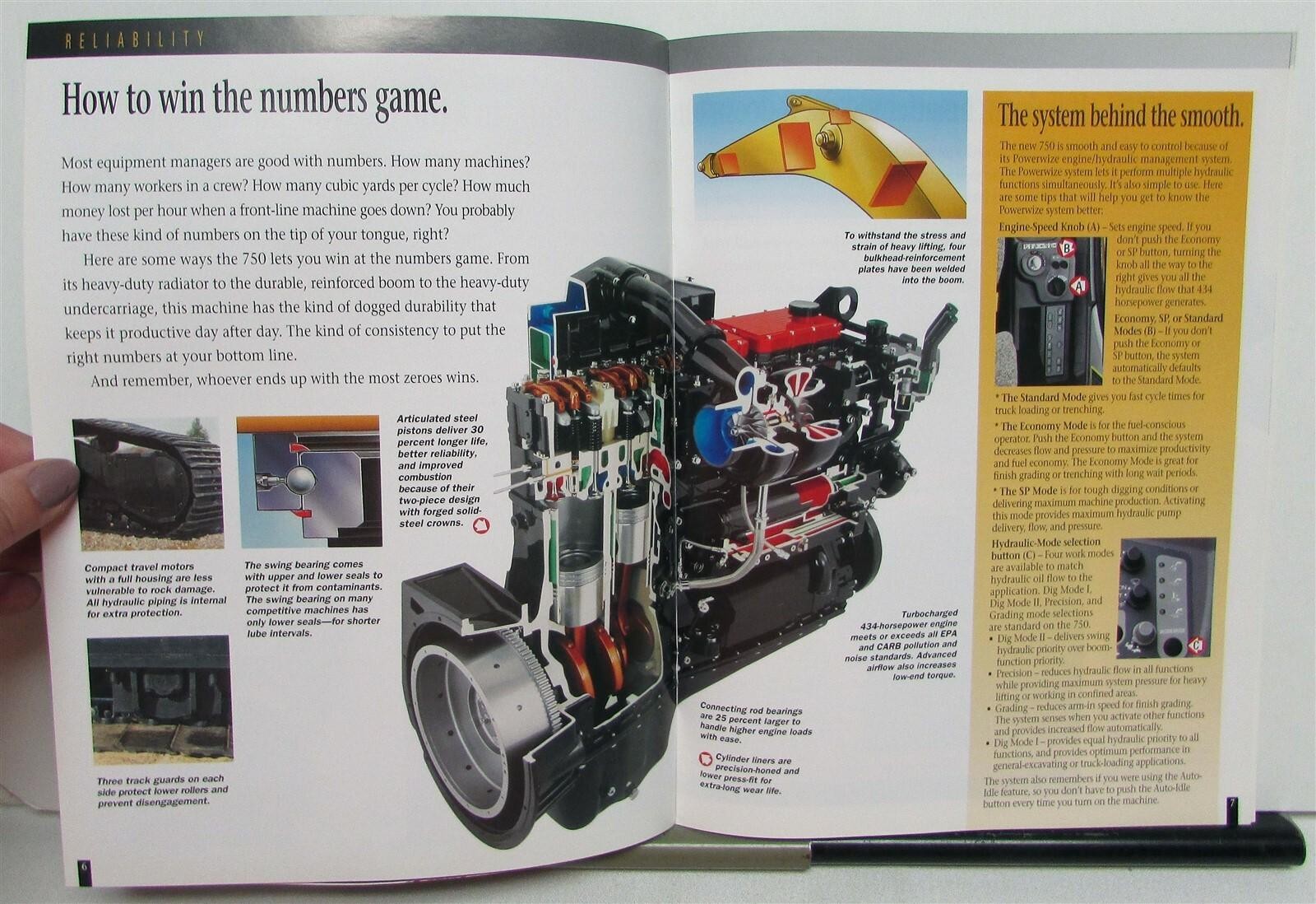 2001 John Deere 750 Excavator Specifications Construction Sales Brochure