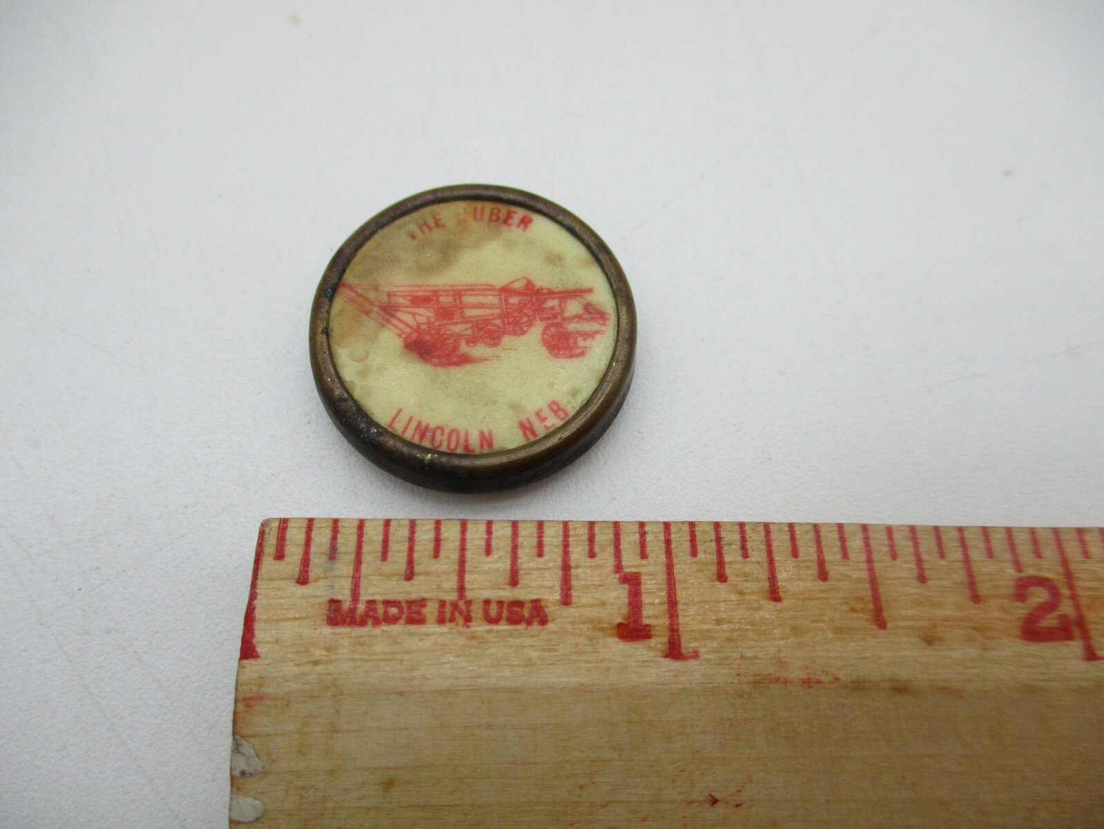 c1900 THE HUBER STEAM ENGINE TRACTOR Lincoln, Nebraska 2 Sided Advertising Piece