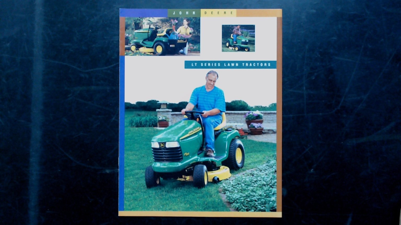 John Deere LT Series Lawn Tractors Brochure Vintage 1996 Green Yellow