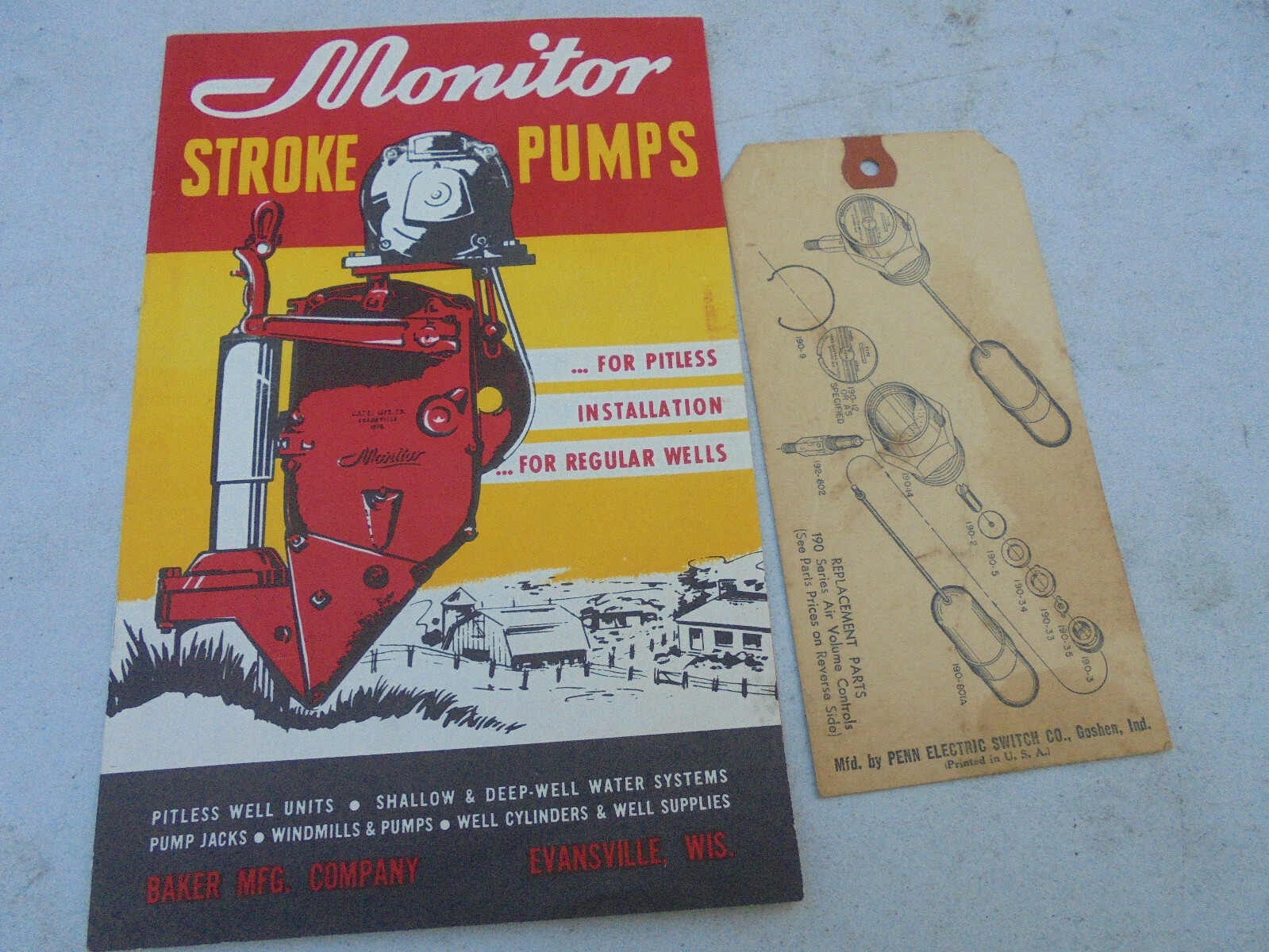 Vintage Monitor Stroke Pumps Brochure