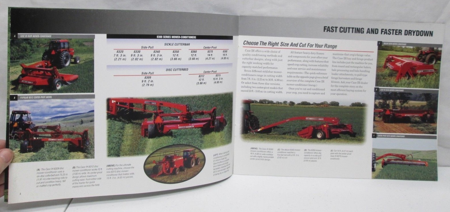 1995 Case Mower Conditioners Disc and Sicklebar Brochure Specifications Farming