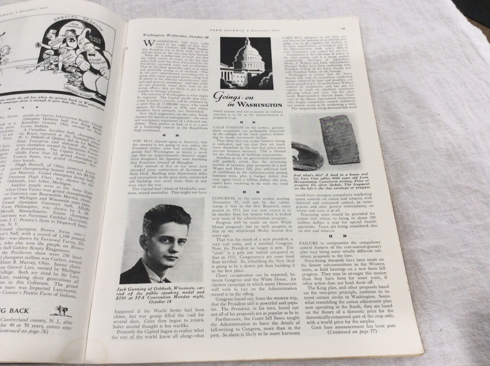 1937 Farm Journal Magazine Iowa State College Experiment Station W/Pigs Ames