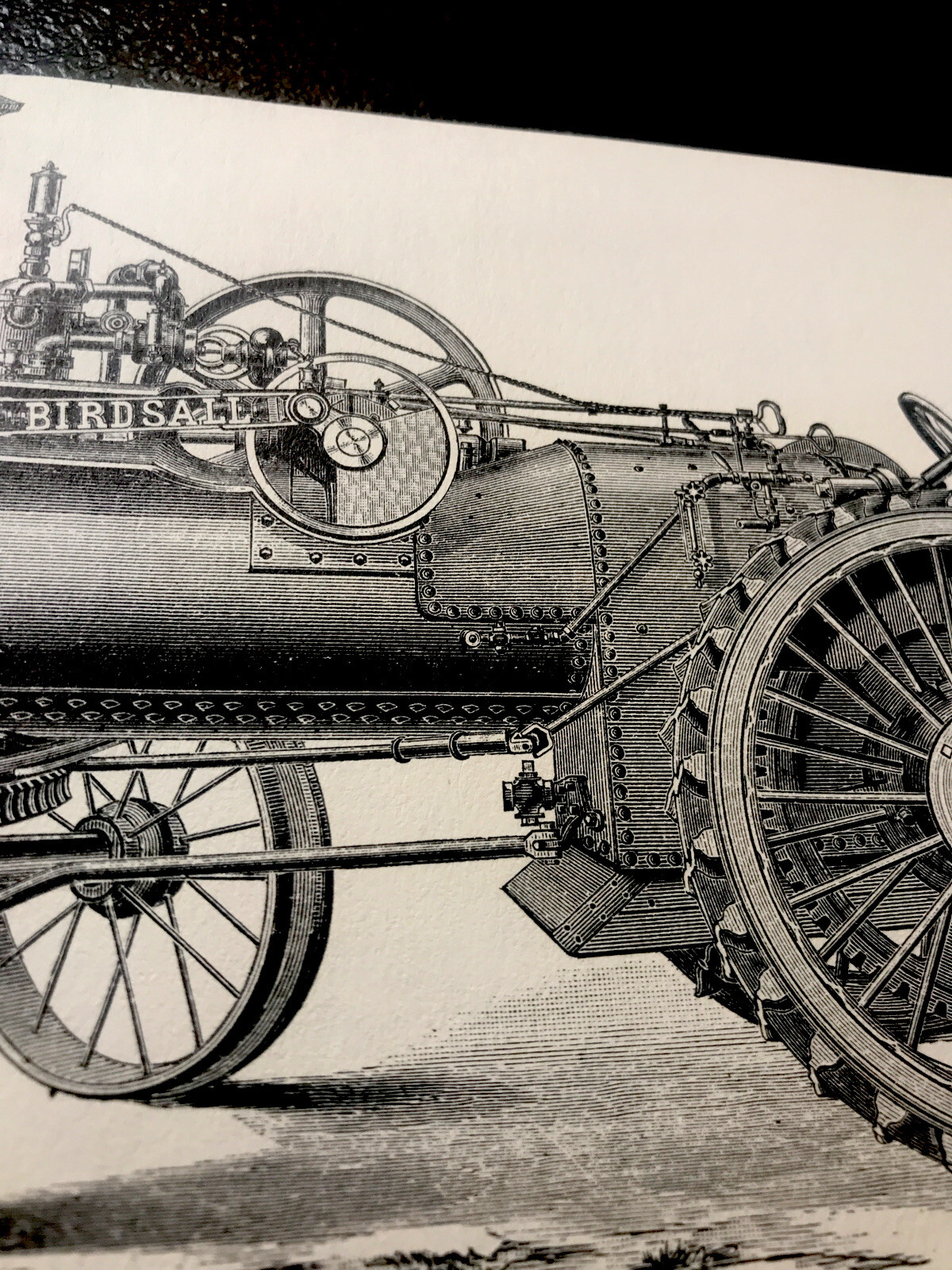 1889 Birdsall Tractor Farm Engraving Advertising – Buffalo – New York
