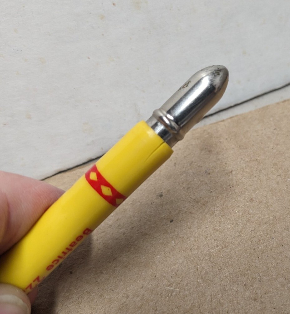 Vintage Wood Bros Inc Livestock Earl Gregg Omaha Nebraska NE Bullet Pencil