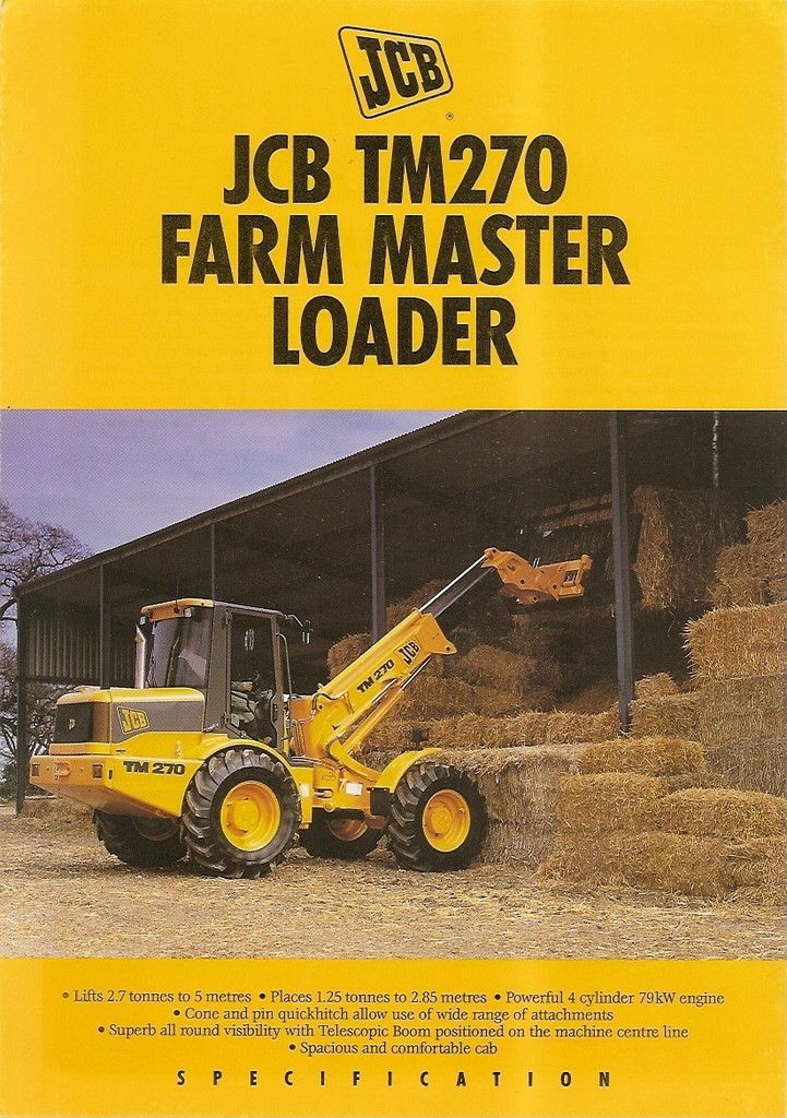 Farm Equipment Brochure – JCB – TM270 – Farm Master Loader – 1997 (F1518)