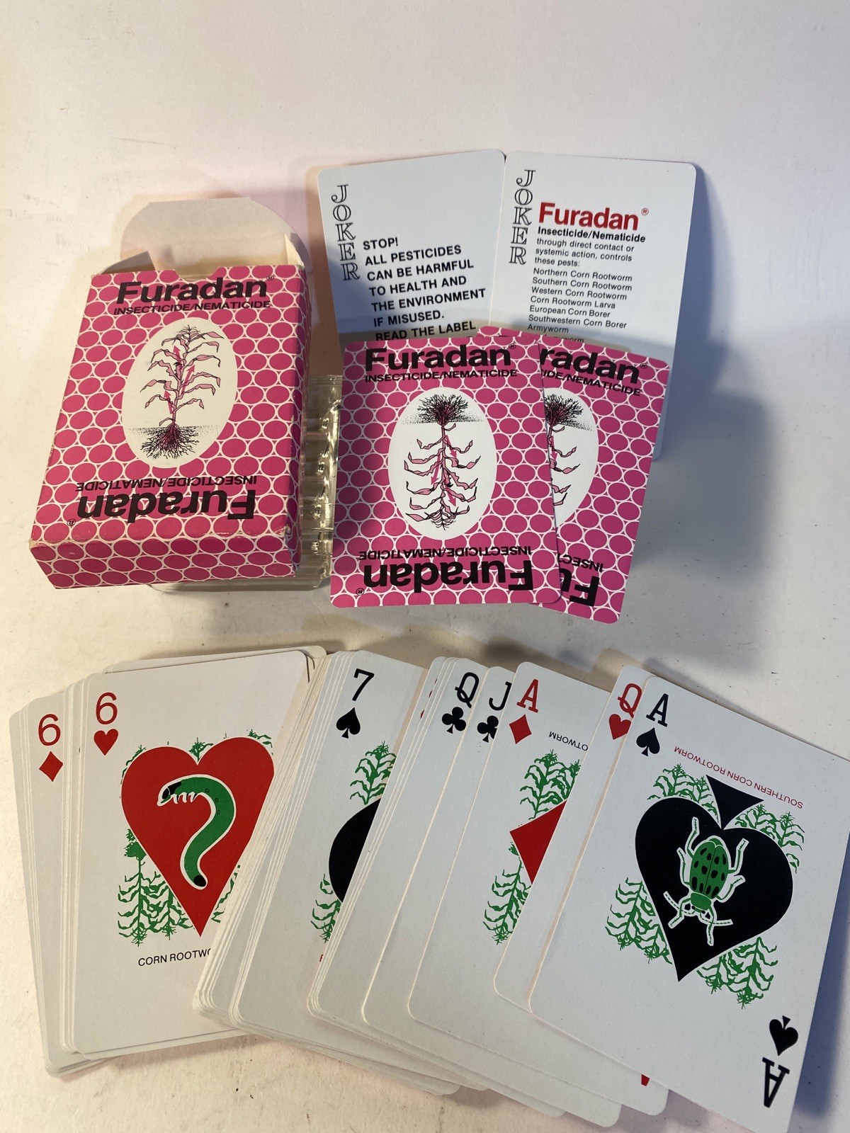 Vintage FURADAN INSECTICIDE Farming Promo Merch Playing Cards Advertising