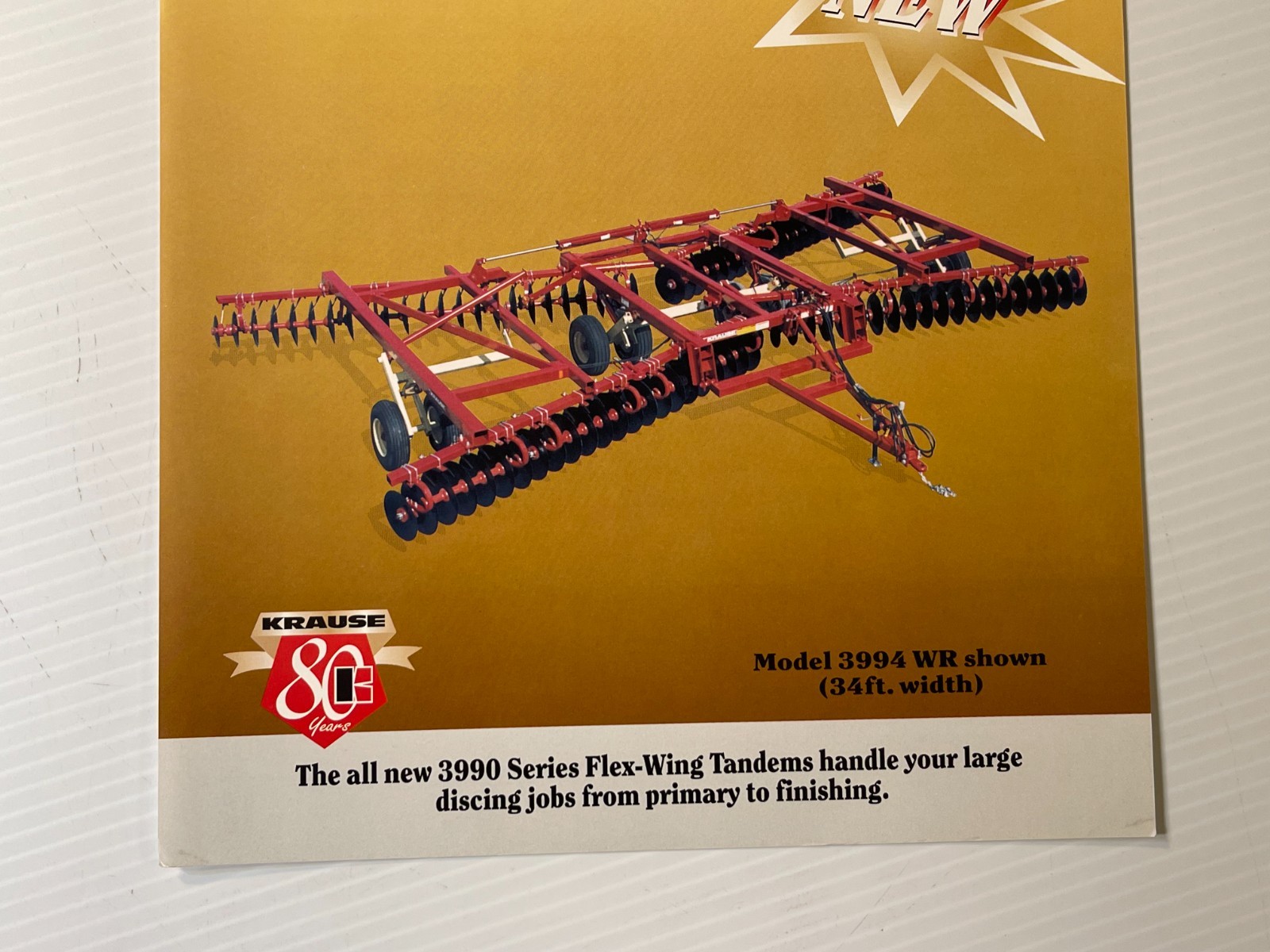 1980s Tandem Dis Harrow 3 Section – Original Dealer Sales Brochure (Dated 1980s)