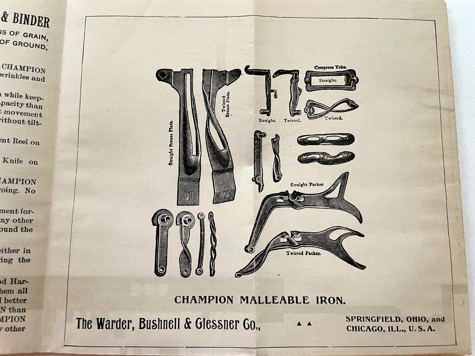 Fantastic Victorian Trade Brochure & Map « The Warder Bushnell & Glessner Co » *