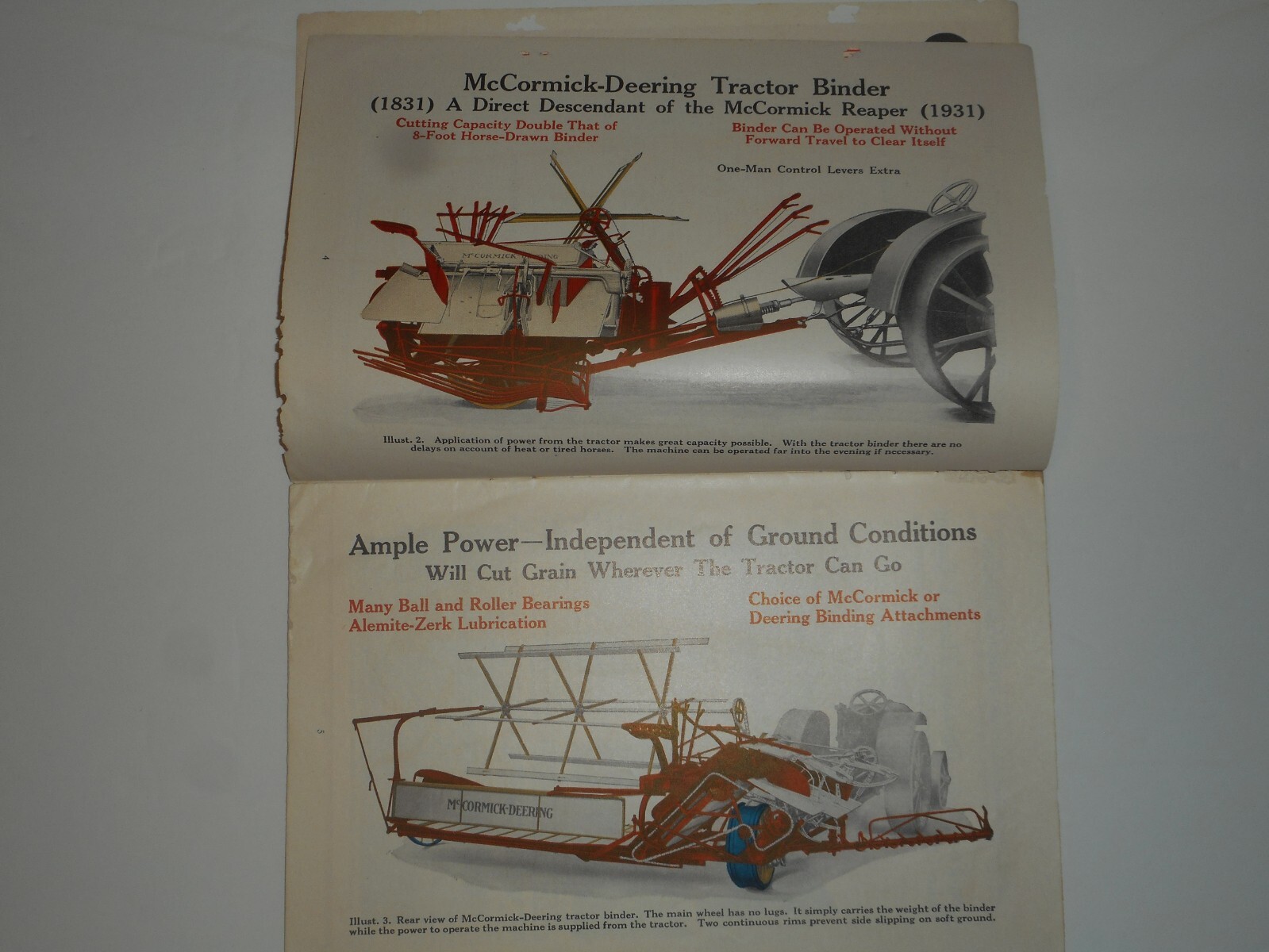 IH MCCORMIC DEERING REAPER CENTENNIAL 1831-1931 Grain Binders Sales Brochure