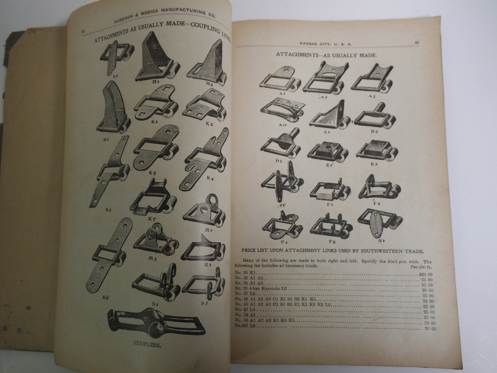 Antique Farm Equipment Manufacturer Catalog Original, Harbison & Modica, 1904