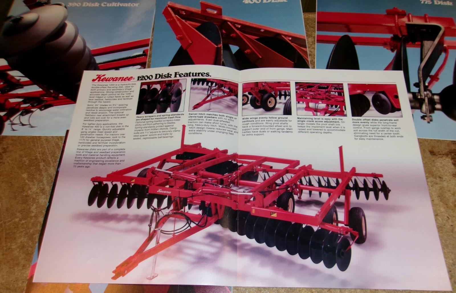 5-lot vintage kewanee equipment 2 page brochures in good shape used