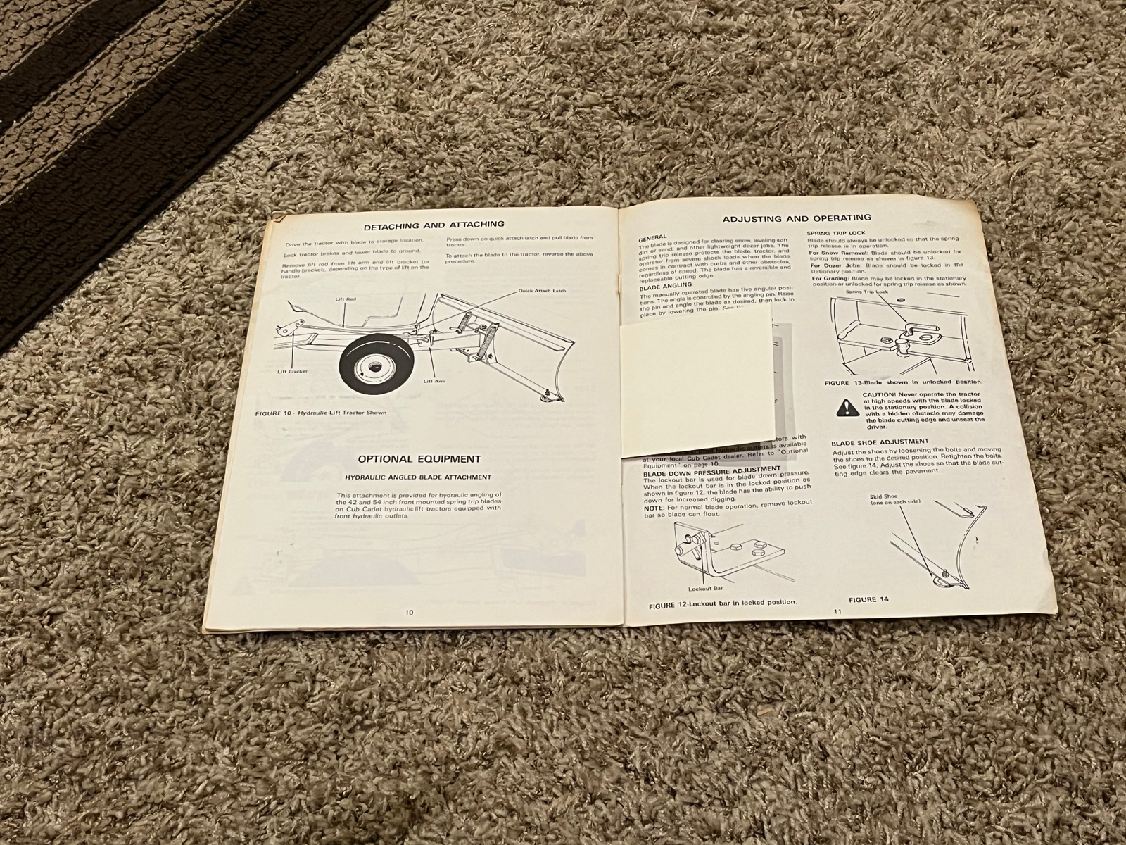OWNER&rsquo;S MANUAL SPRING TRIP 42&Prime;-54&Prime; BLADE OPERATION & SET UP CUB CADET TRACTORS