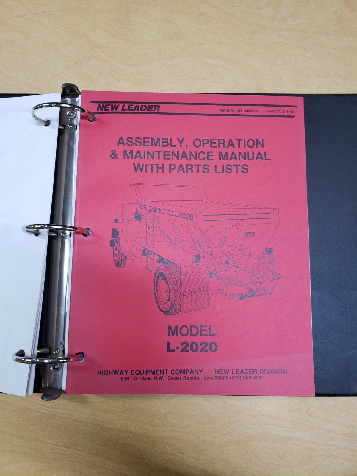 New Leader L-2020 L-70 L-30 Spin Spreader Operation Manuals with Parts List