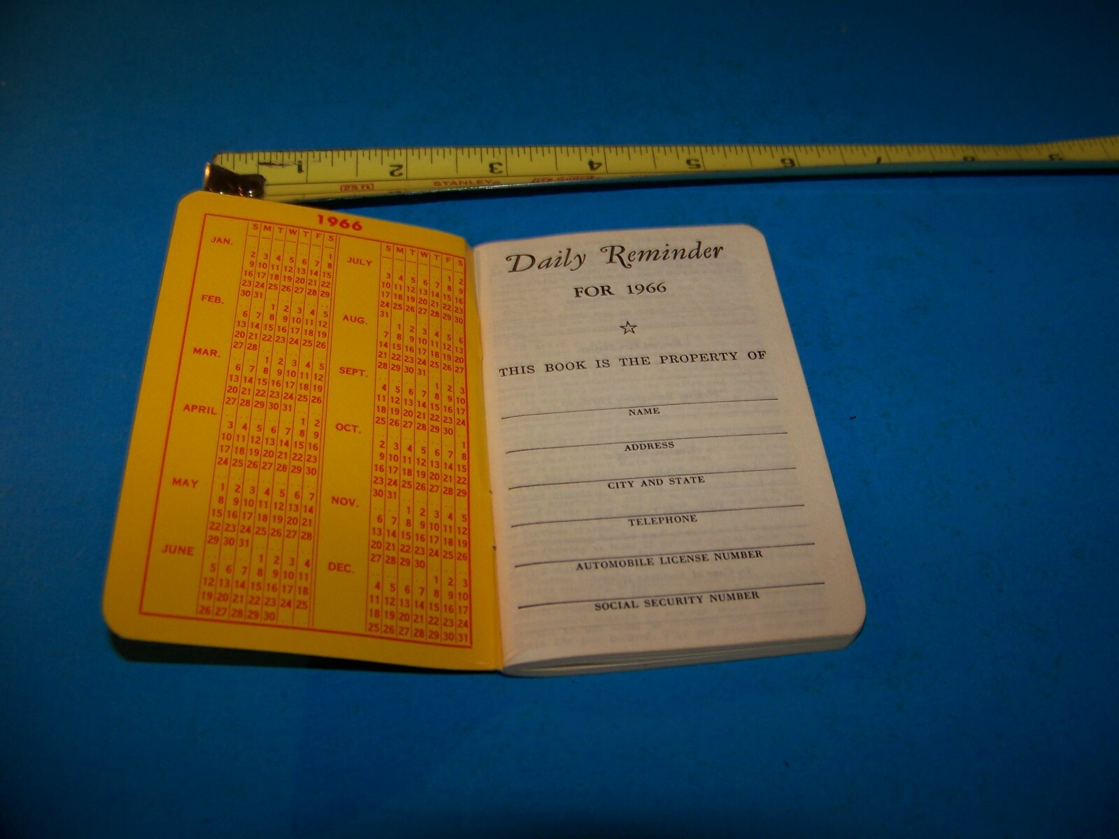 Niagara Brand Farmers « Daily Reminder » Memo Booklet Vintage 1966