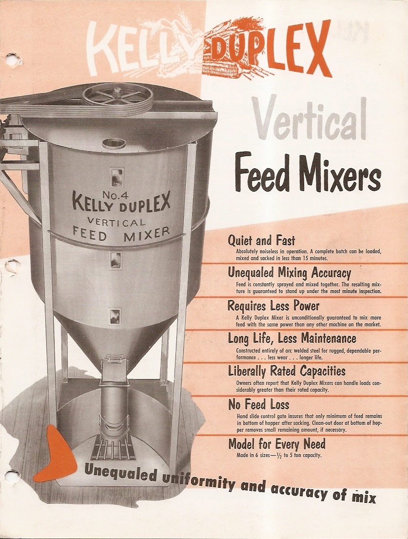 Farm Equipment Brochure – Kelly Duplex – Vertical Feed Mixer Testimonial (F3392)