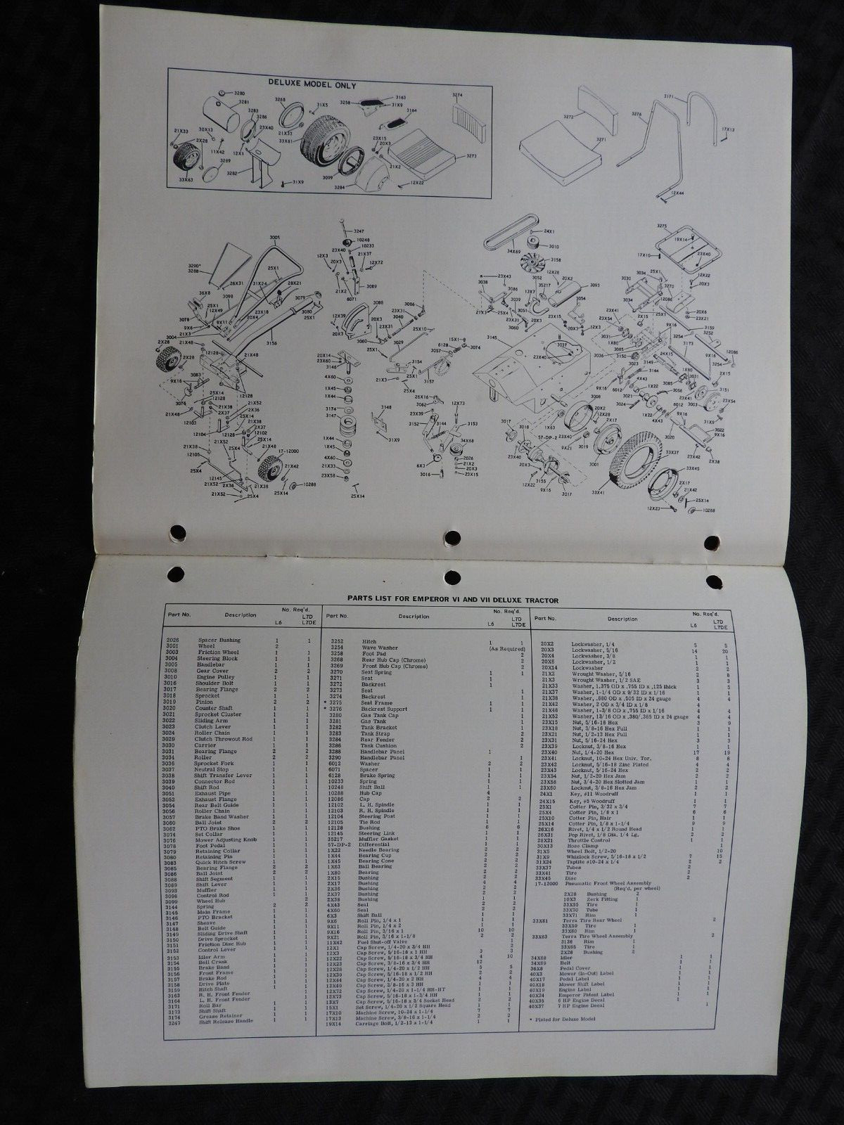 ORIG 1967 ARIENS Emperor 6 Riding Lawn Mower Tractor Parts Operators Manual