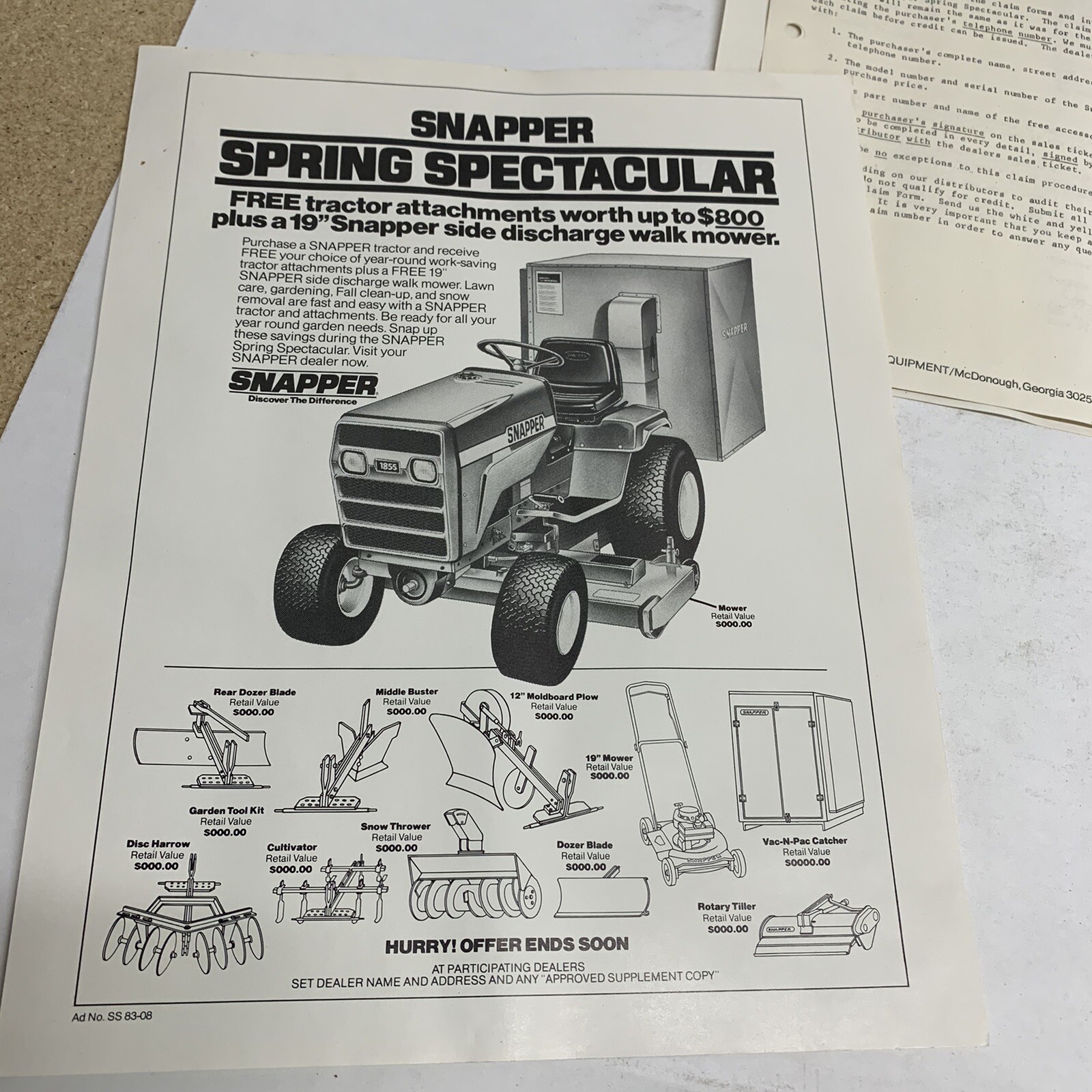 1983 Print Ads of Snapper Tractor Mower And Tiller Radio Ads Vintage Rare