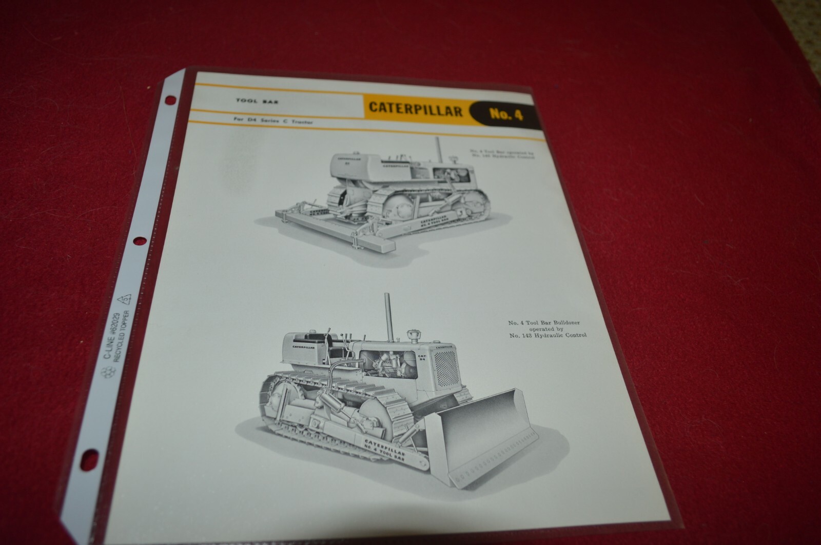 Caterpillar No. 4 Tool Bar For 1963 Dealer&rsquo;s Brochure AMIL16