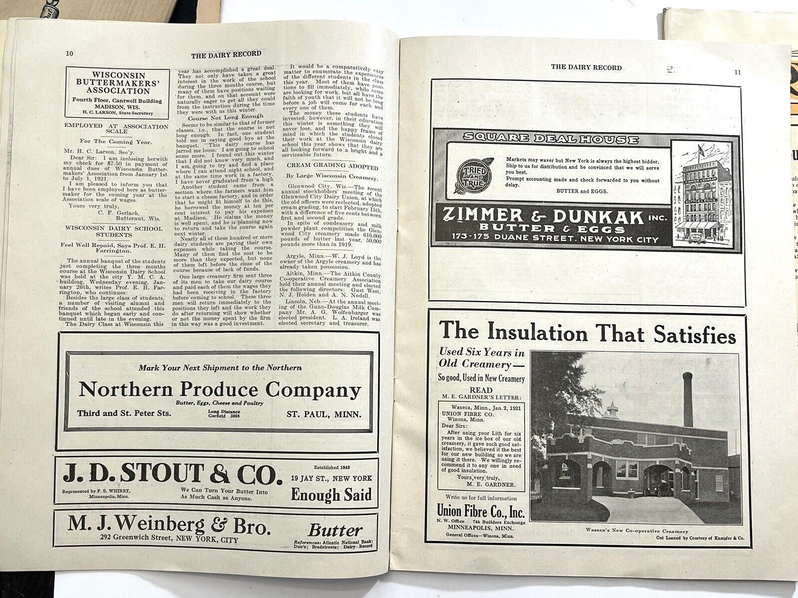 De Laval Dairy Record Farm Magazine Separator St. Paul MN Advertising 1921 LOT 2