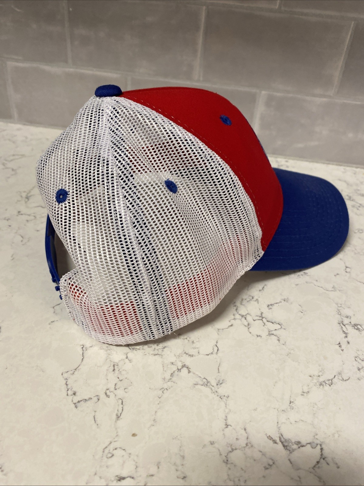 Dekalb Farmers Co-op Red Blue White Mesh Back Snapback Trucker Hat Cap