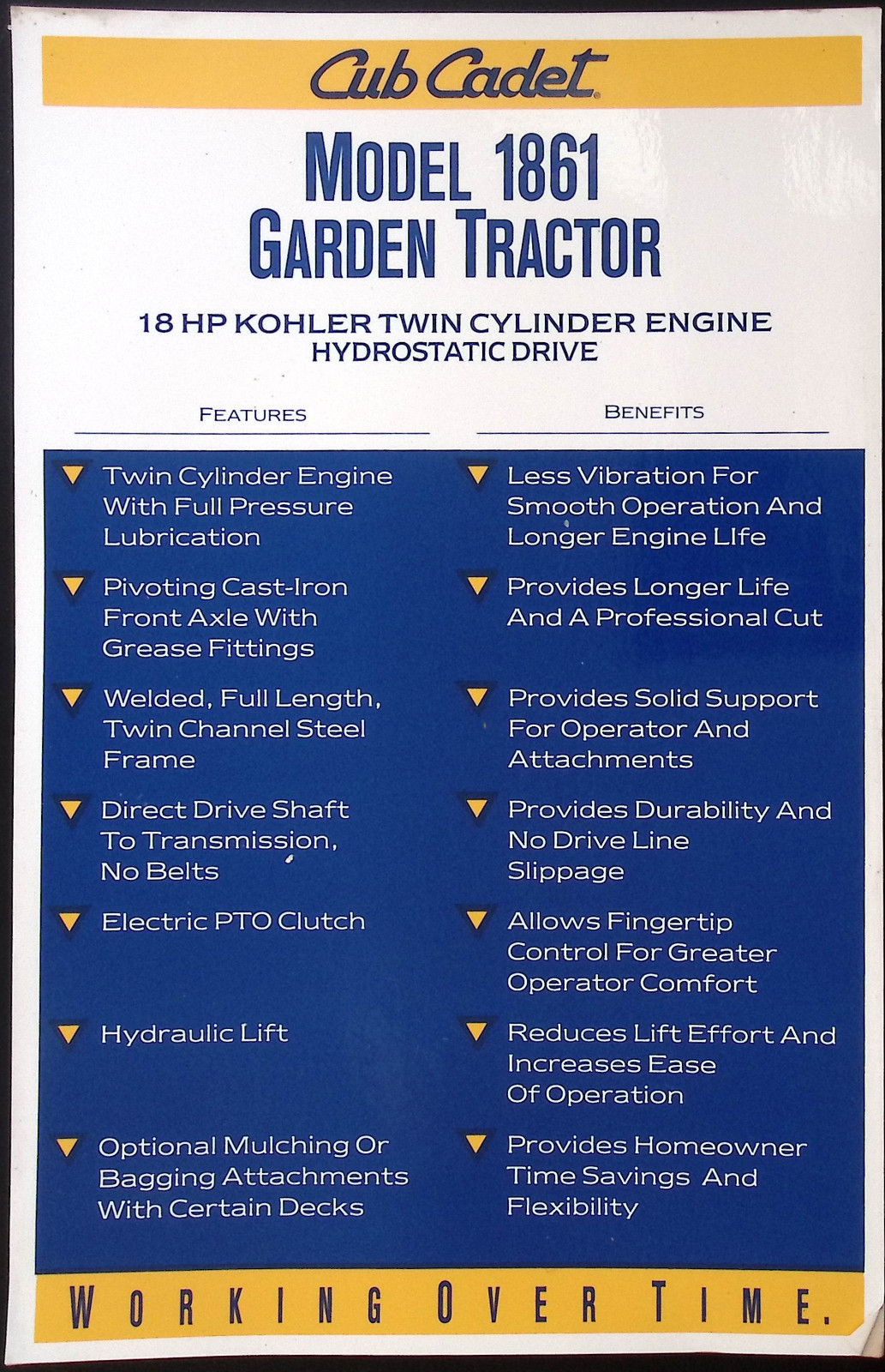 1999 Cub Cadet Dealer sales lot: Dealer Price List, The Big Event price list, Mo