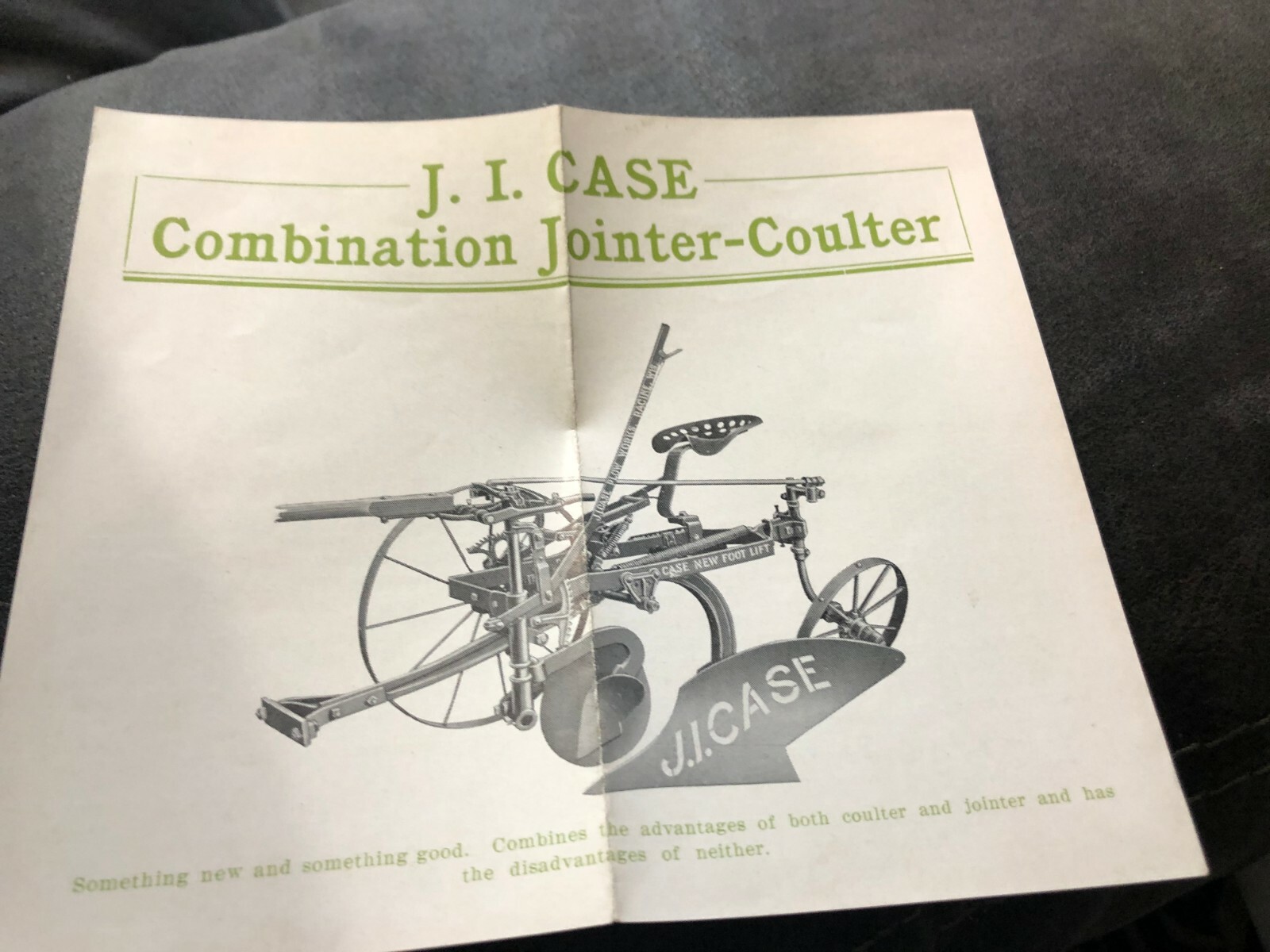 MISC-4162 early 1900s/late 1800s J I CASE FARM IMPLEMENT flyer JOINTER-COULTER