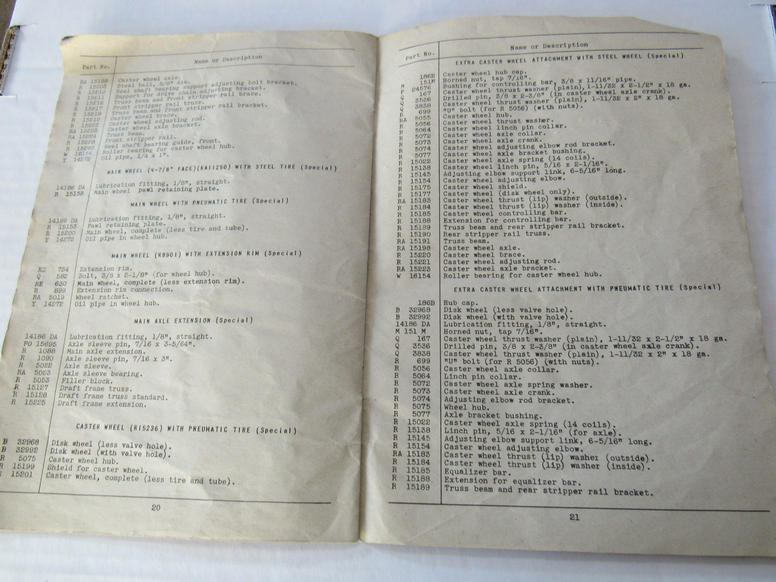 c1945 MCCORMICK-DEERING TRACTOR SIDE DELIVERY RAKE INSTRUCTION MANUAL ORIGINAL