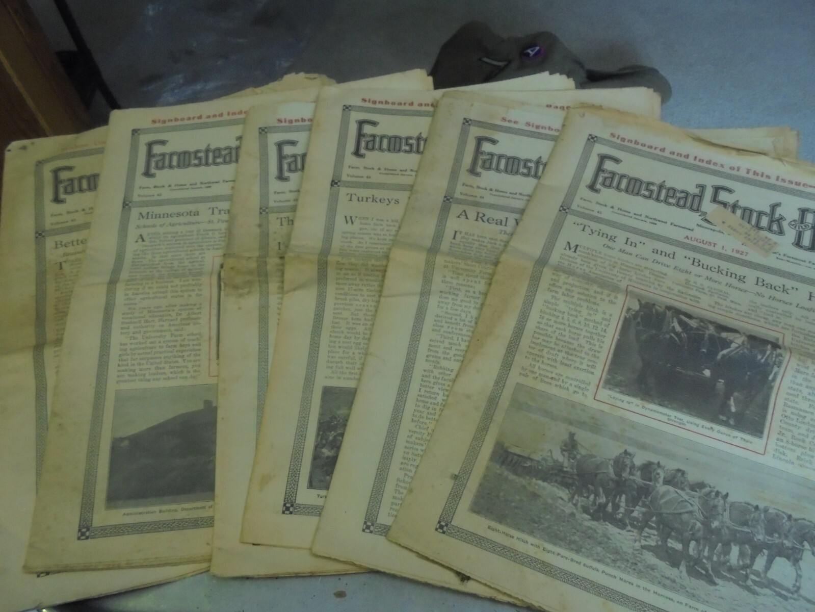 Vintage Lot of Six 6 Farmstead, Stock and Home Magazines 1927 and 1928