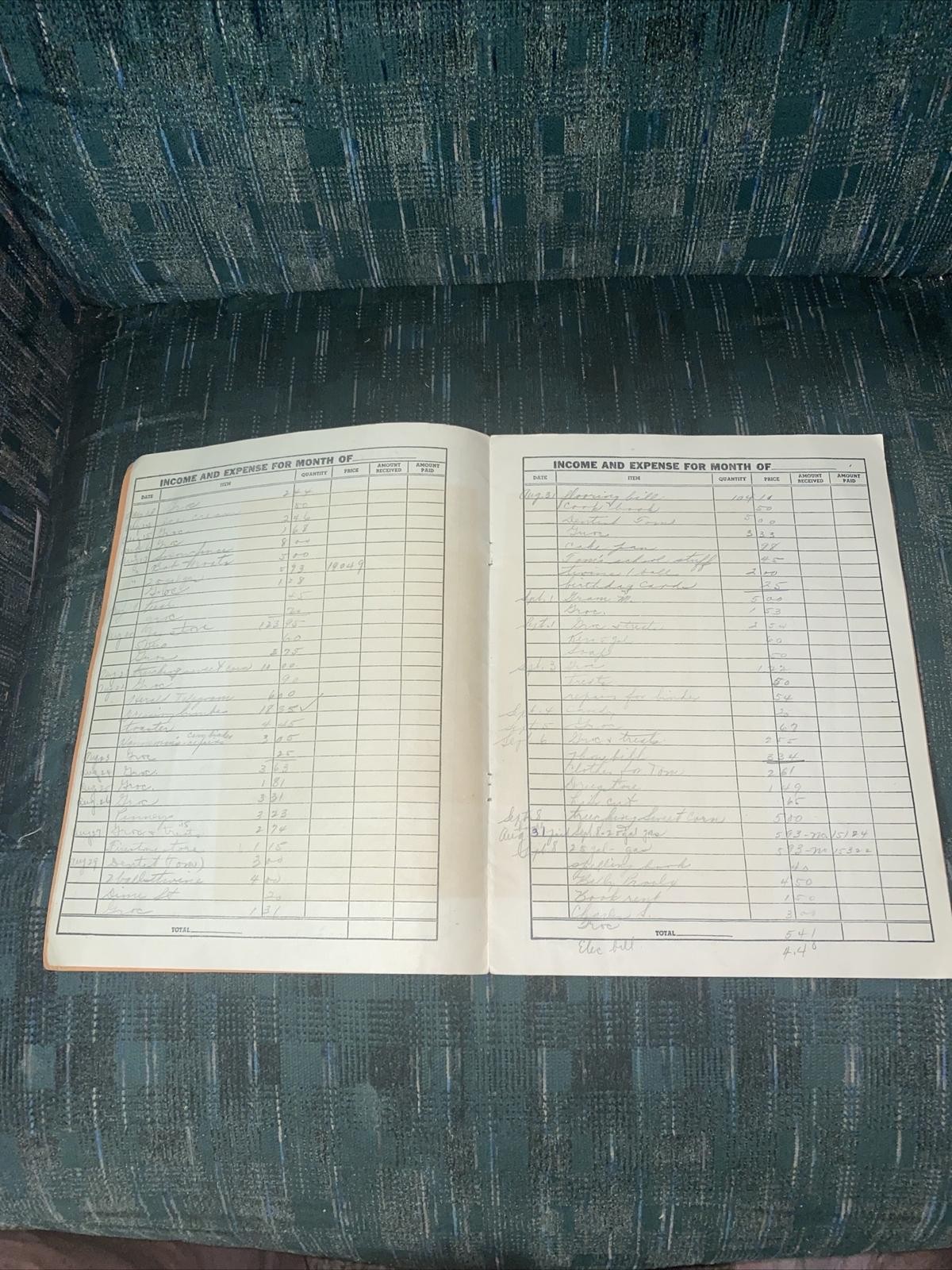 1949 Farm Record Income Tax Book Chippewa Falls Wisconsin First National Bank