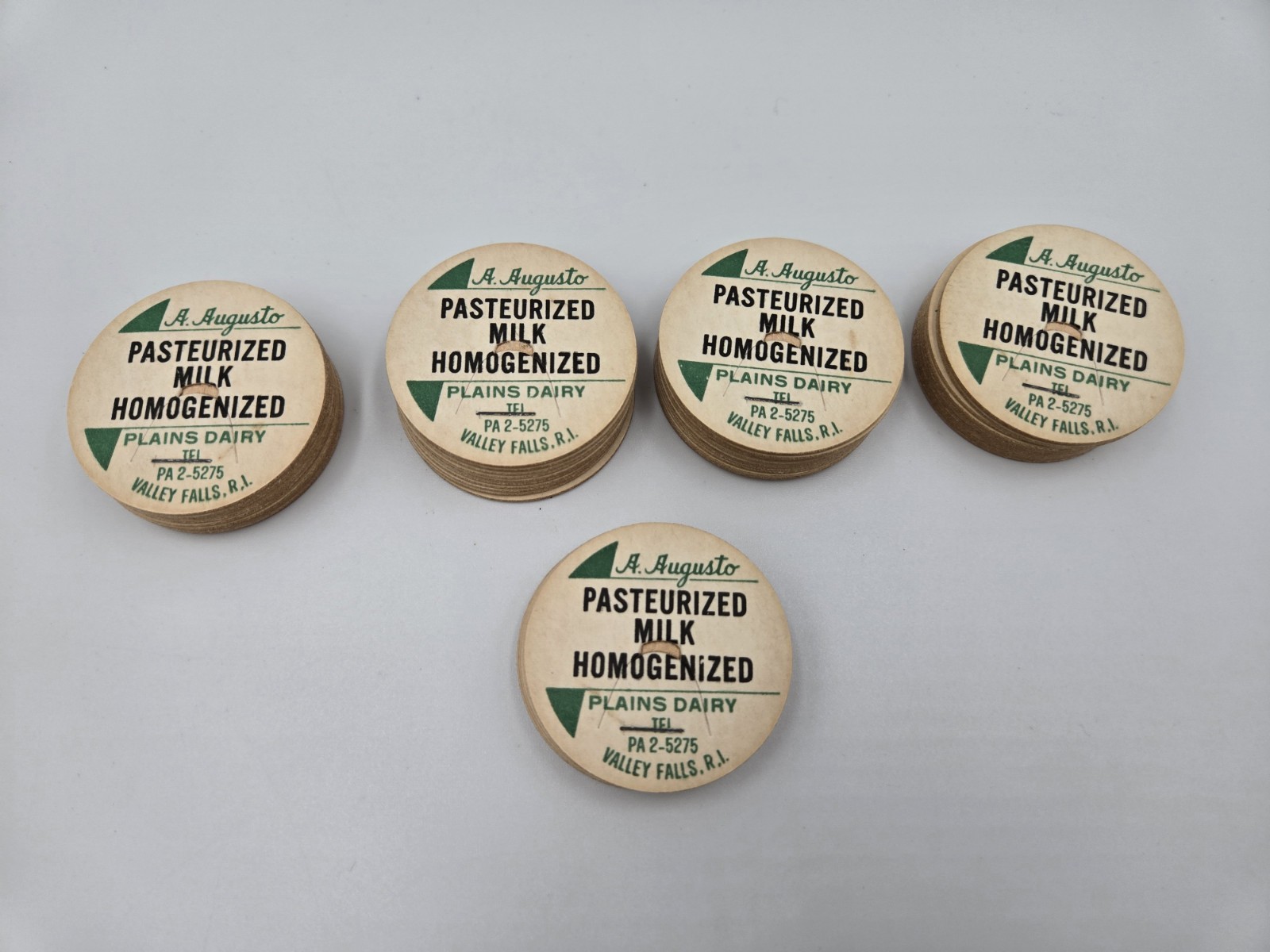 Plains Dairy Valley Falls, R.I. – Milk Bottle Caps – Lot Of 46
