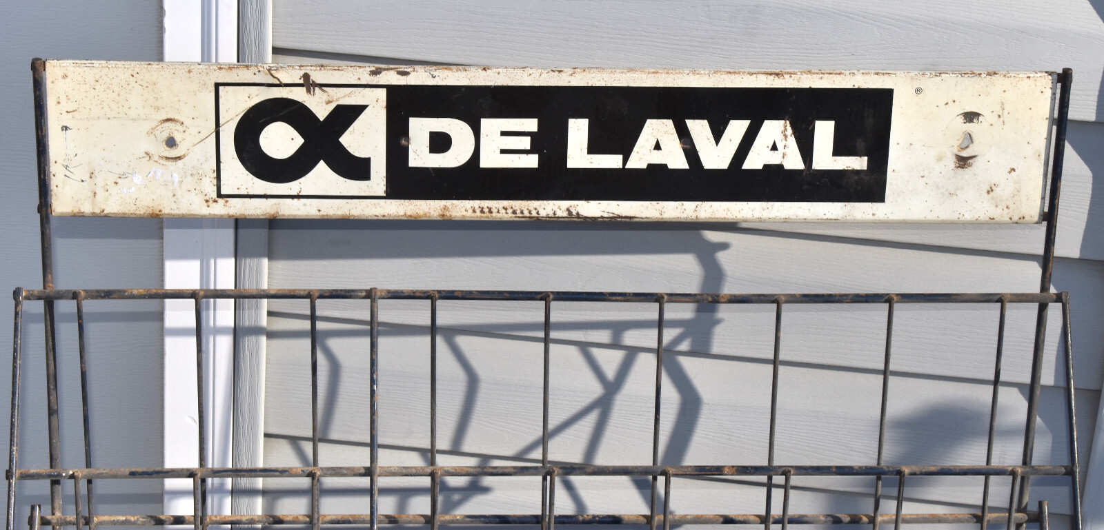 Vintage DELAVAL Cream Separator Farm Equipment Advertising Literature Rack Sign