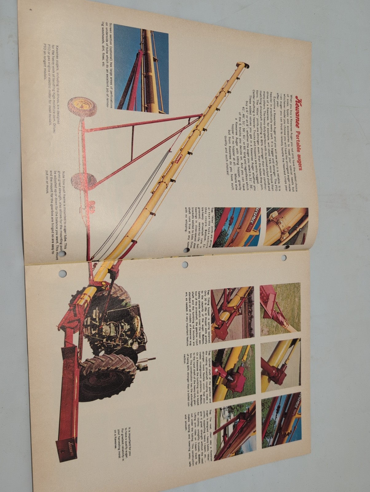 Kewanee Augers Mills Wagons Elevator Disk Brochure Catalog Farm Equipment