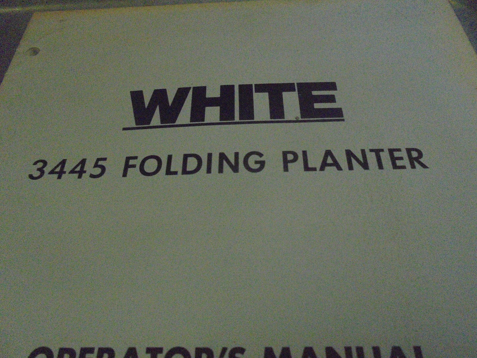 Vintage 1977 White 3445 Folding Planter Operator&rsquo;s Manual